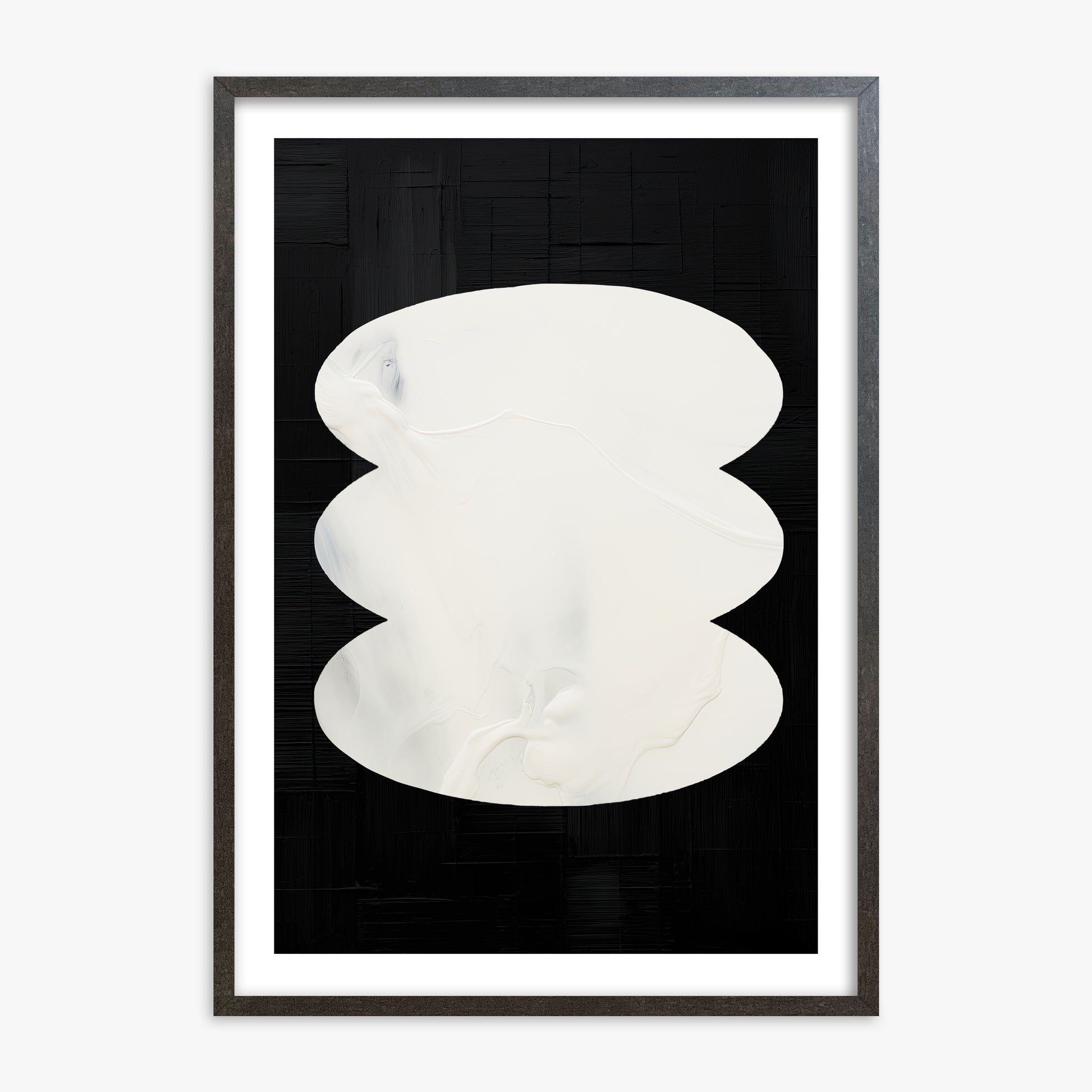 Dual Whispers, 70x100cm Framed Art Reproduction With Espresso Frame