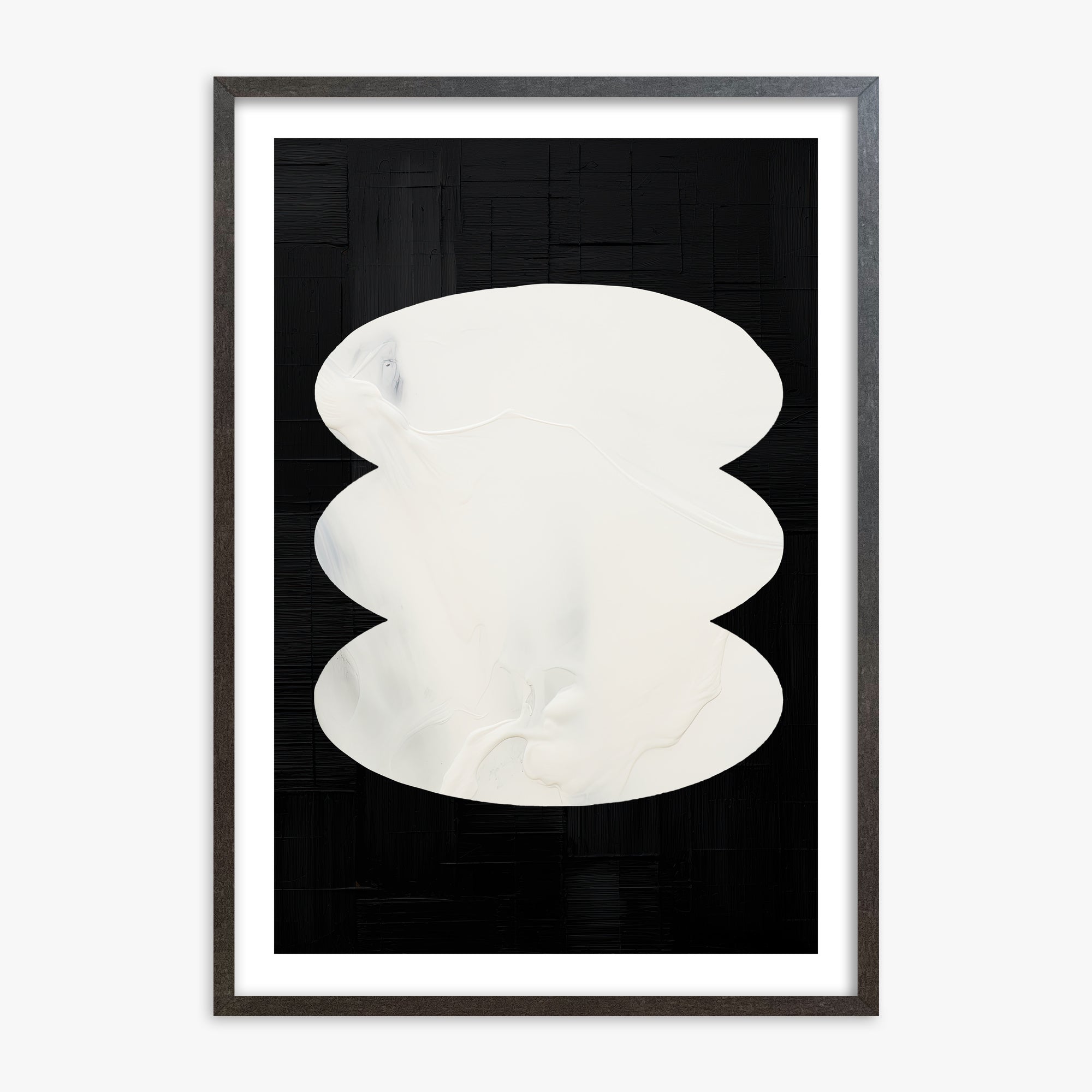 Dual Whispers, 70x100cm Framed Art Reproduction With Espresso Frame