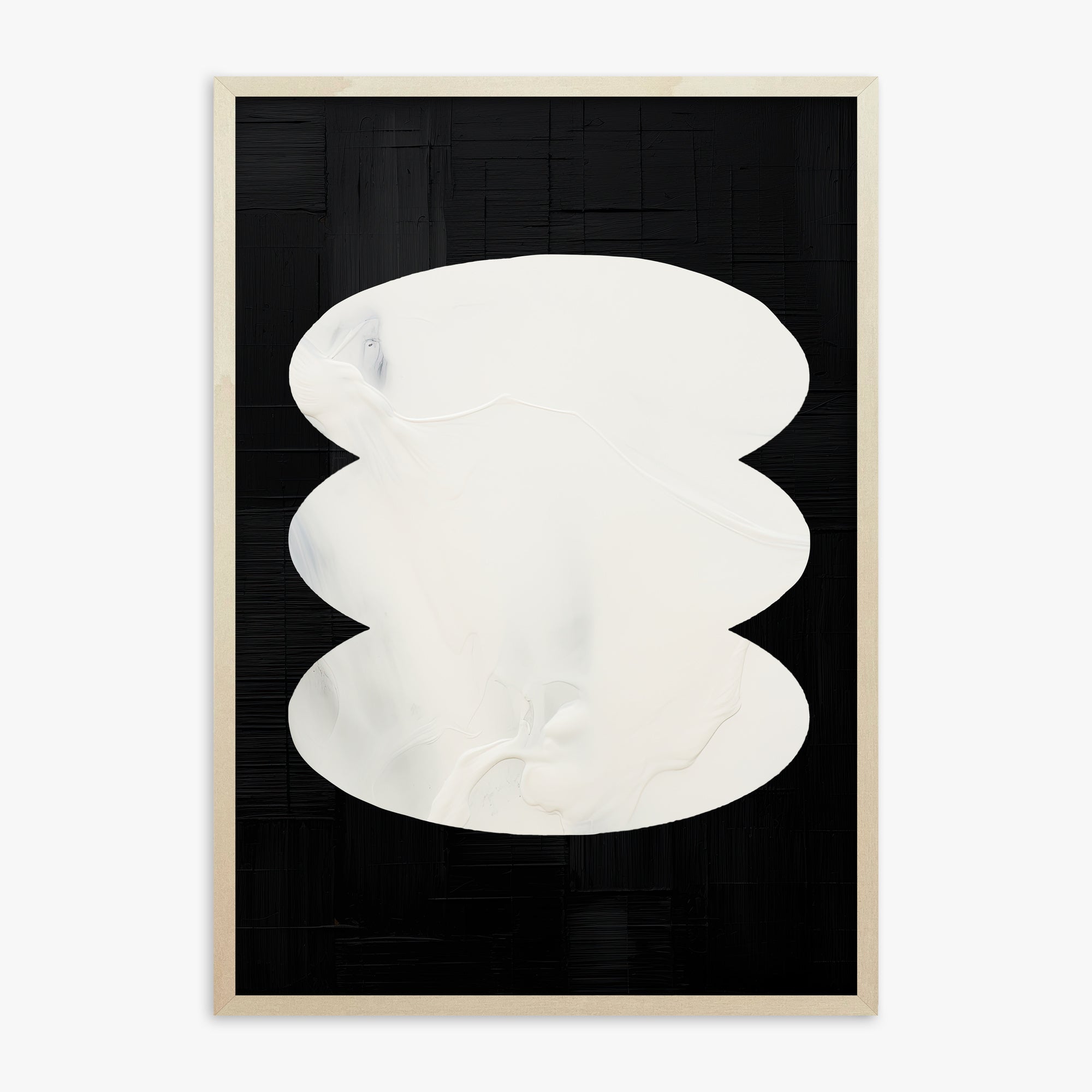 Dual Whispers, 70x100cm Framed Art Reproduction With Lime Wood Frame