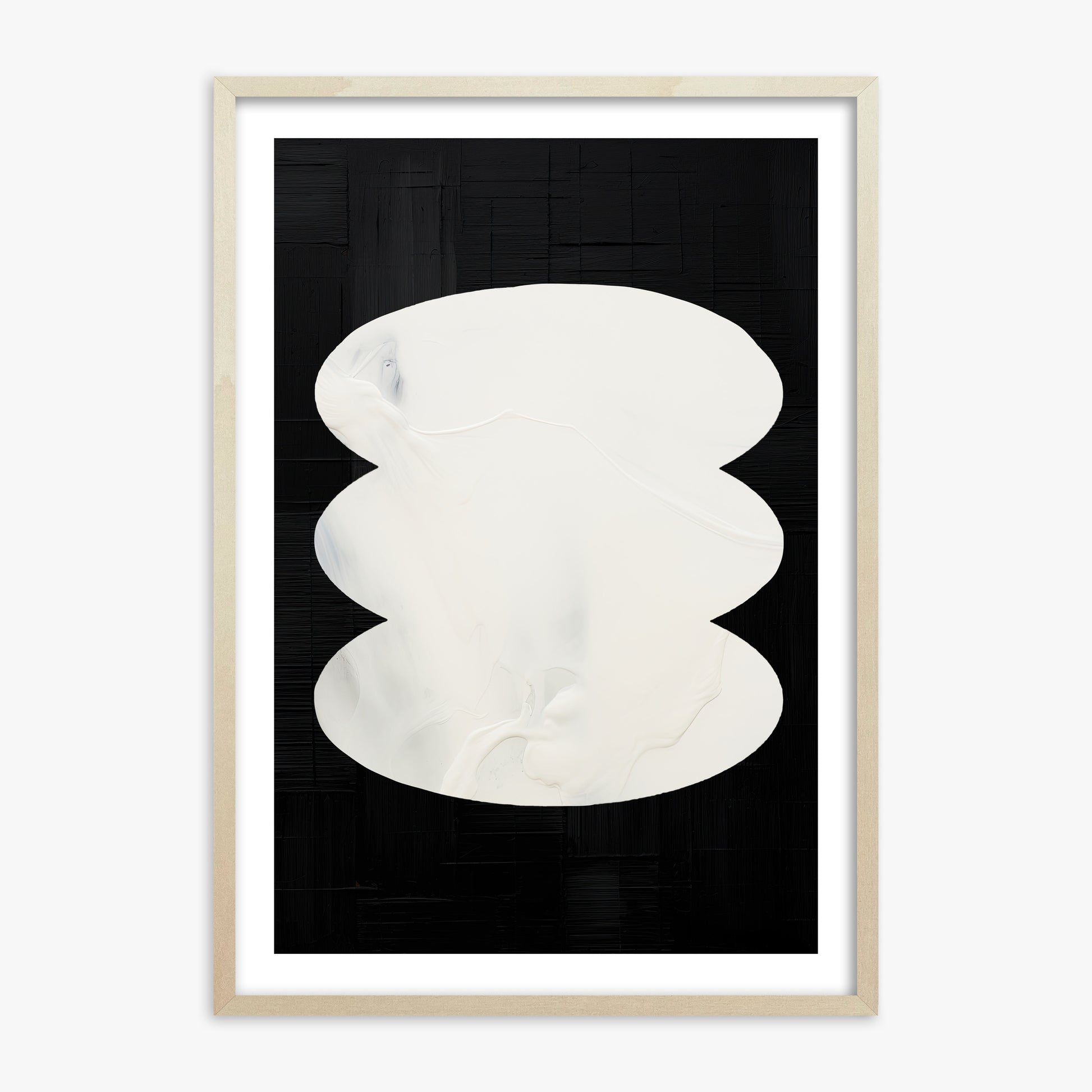 Dual Whispers, 70x100cm Framed Art Reproduction With Lime Wood Frame