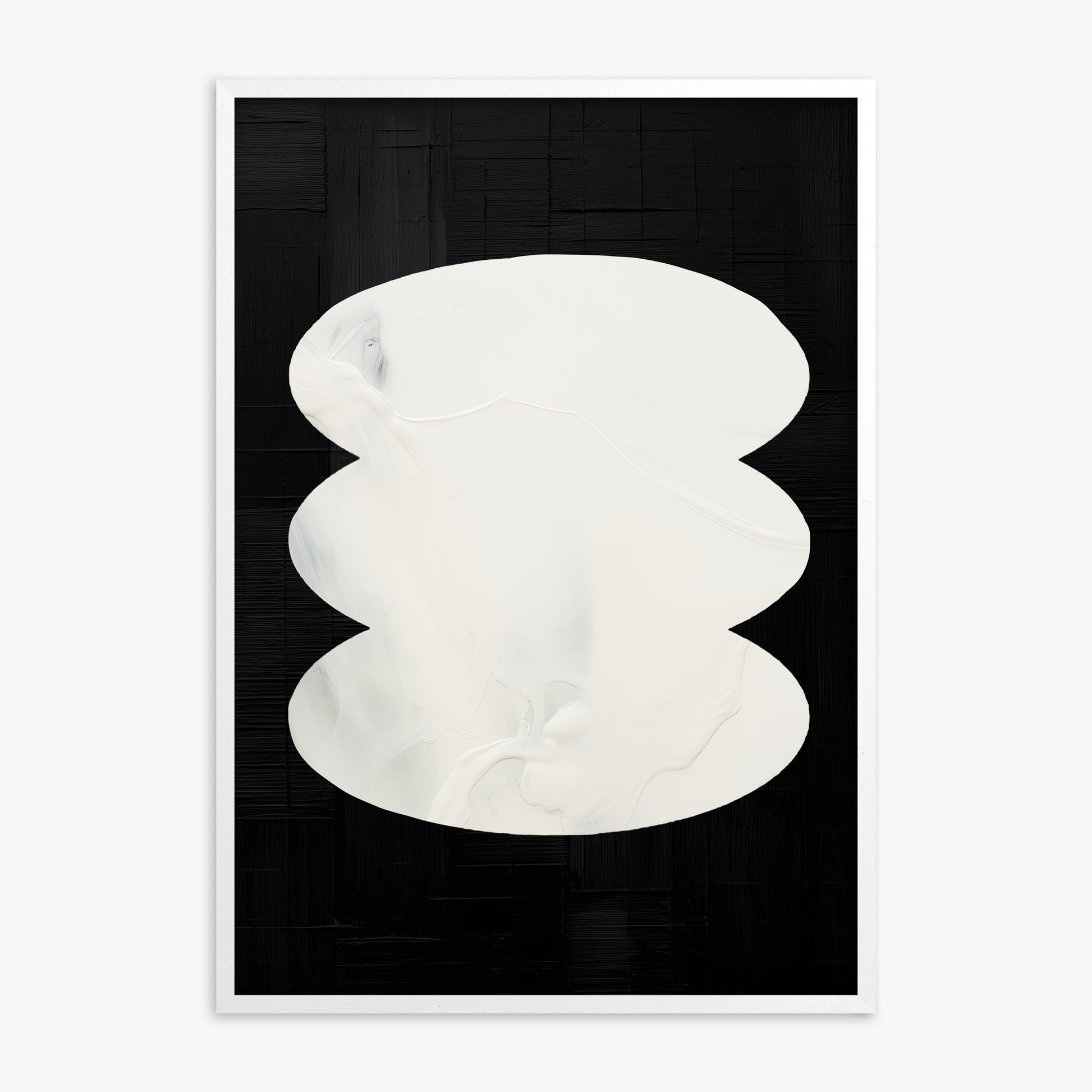 Dual Whispers, White Framed Poster With White Frame