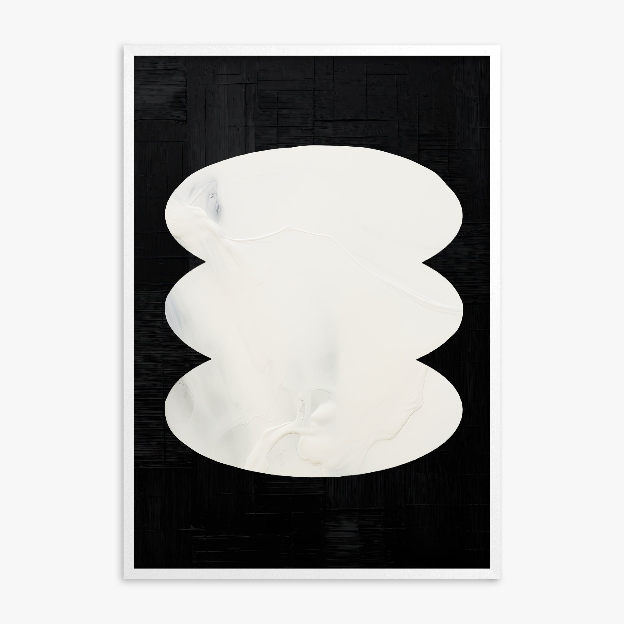 Dual Whispers, White Framed Poster With White Frame