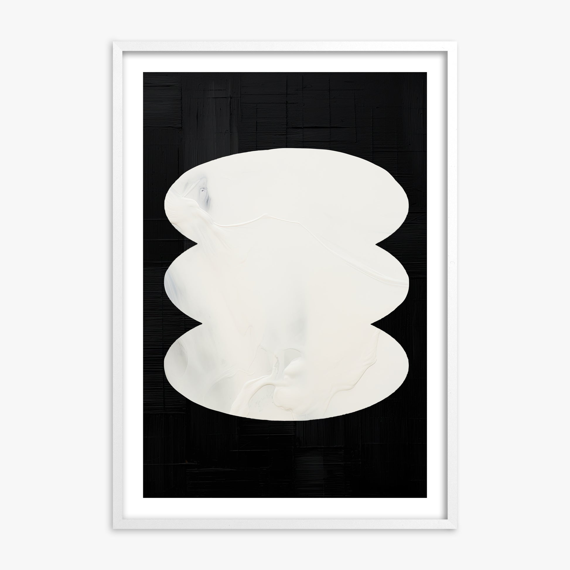 Dual Whispers, White Framed Poster With White Frame