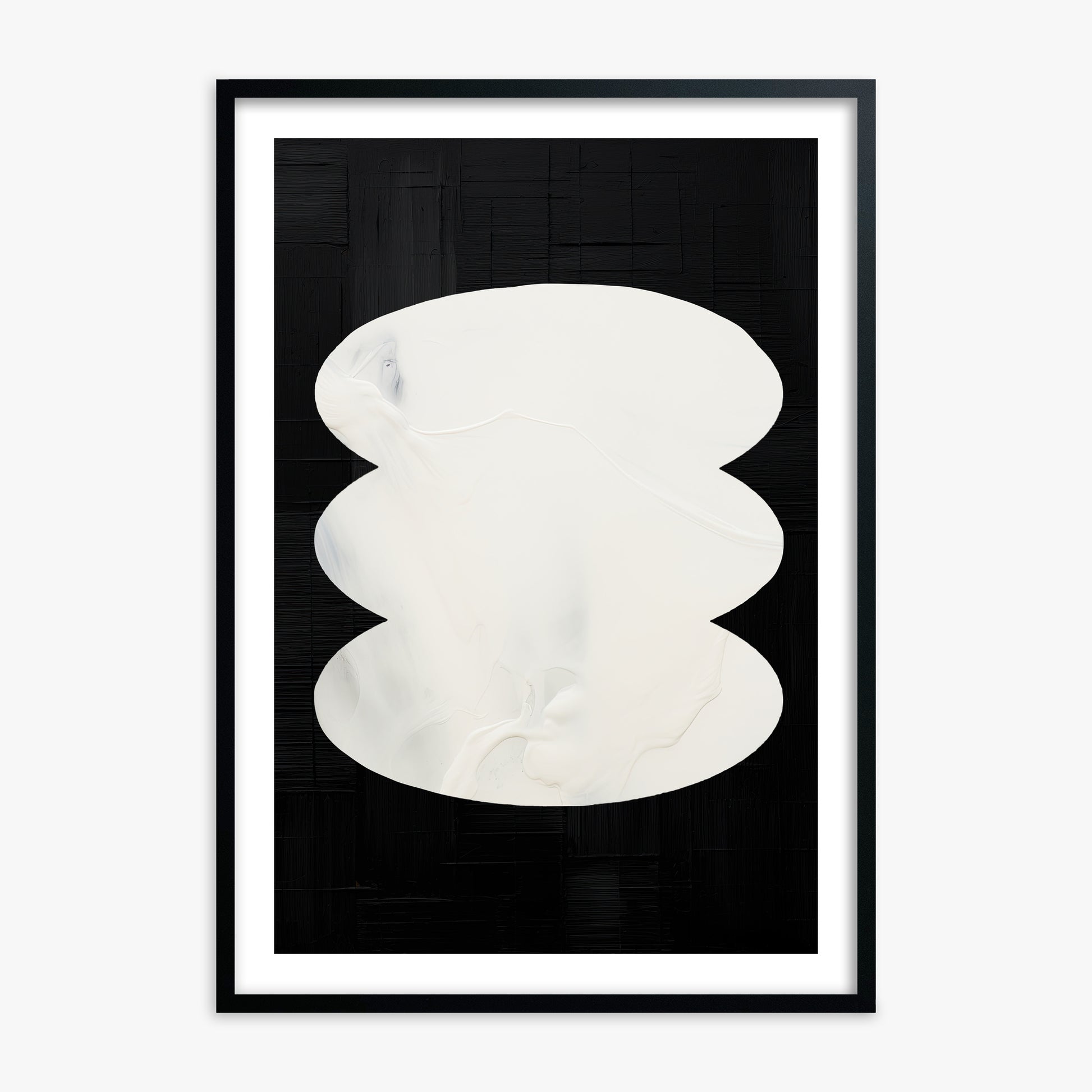 Dual Whispers, 70x100cm Black Framed Art Reproduction