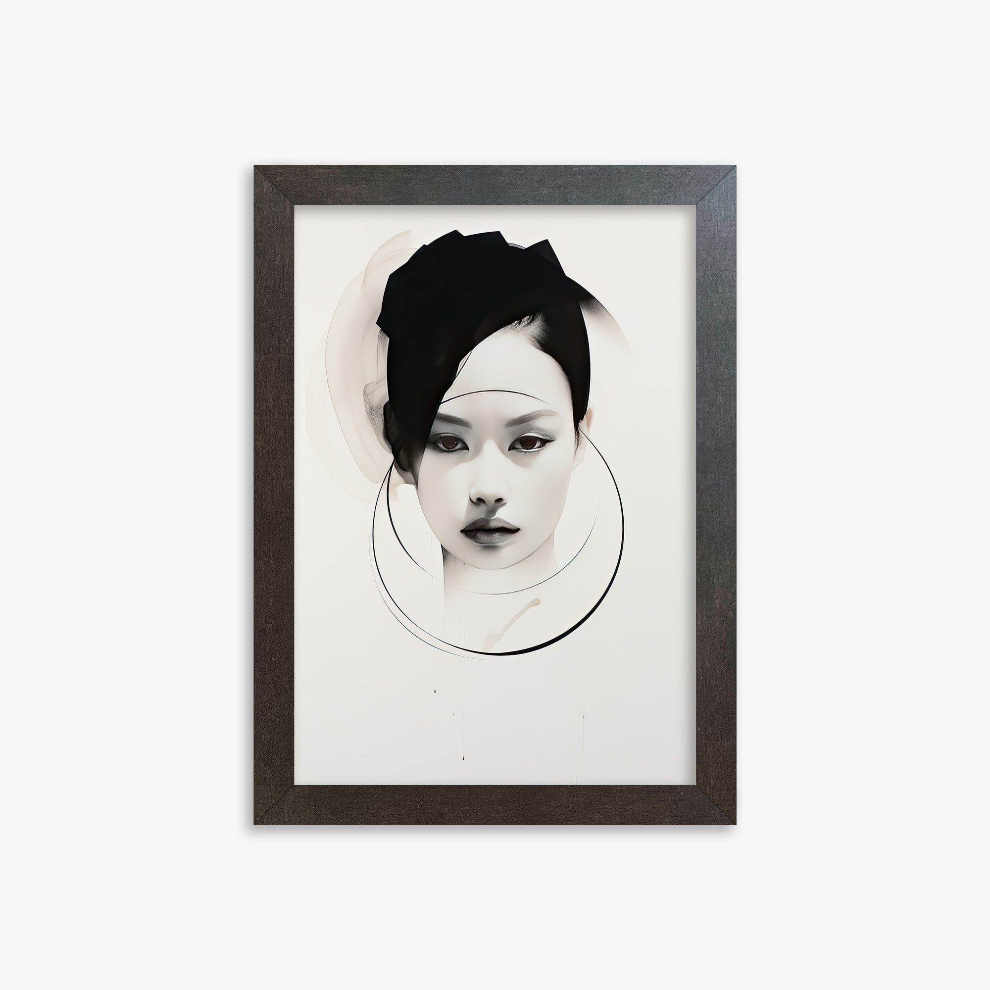 Encircled Gaze, 21x30cm Framed Art Reproduction With Espresso Frame