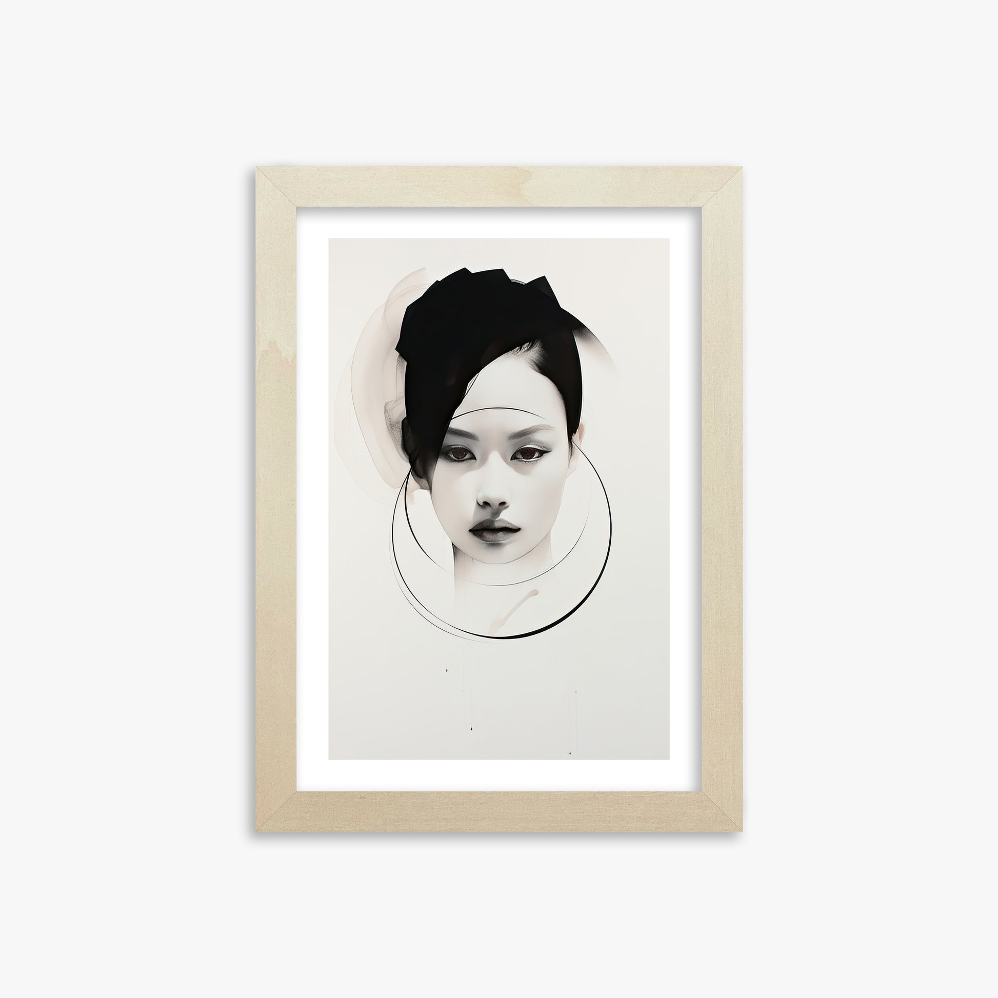 Encircled Gaze, 21x30cm Framed Art Reproduction With Lime Wood Frame