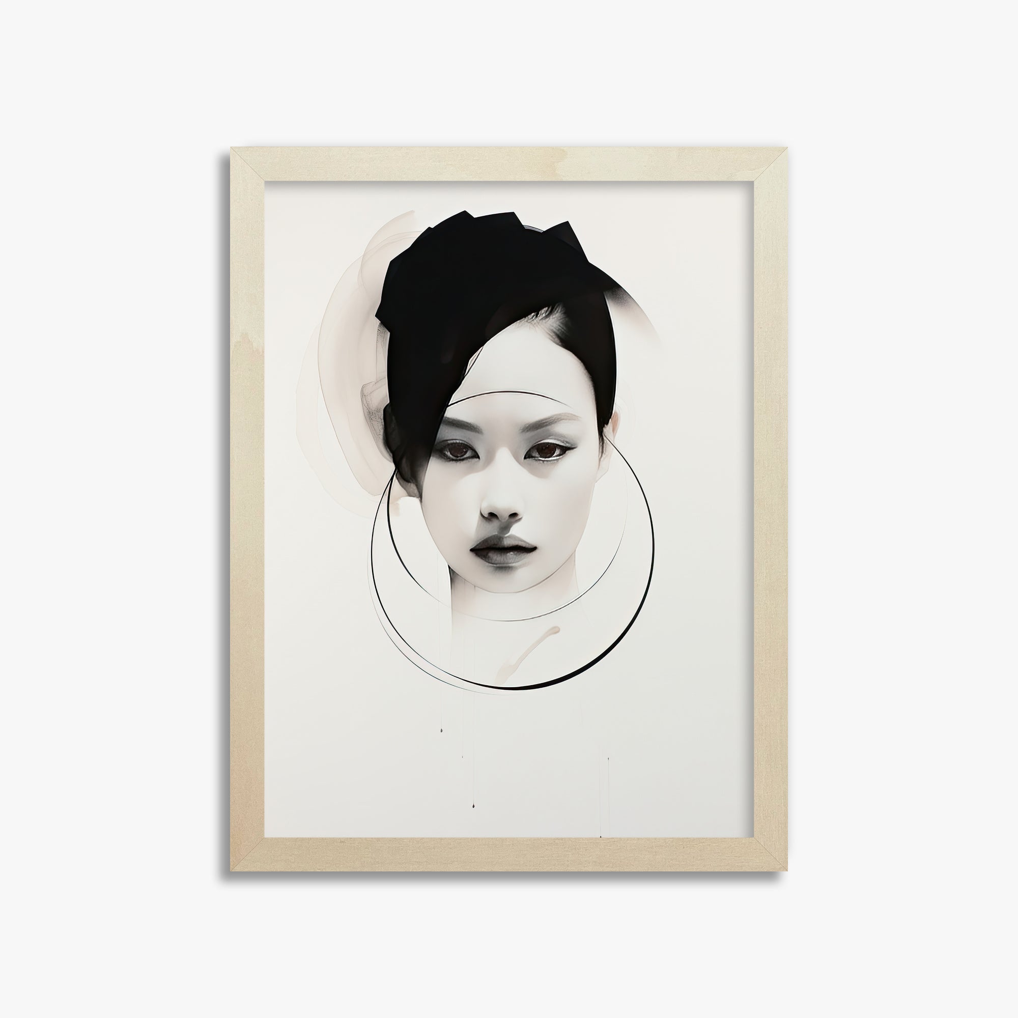 Encircled Gaze, 30x40cm Framed Art Reproduction With Lime Wood Frame