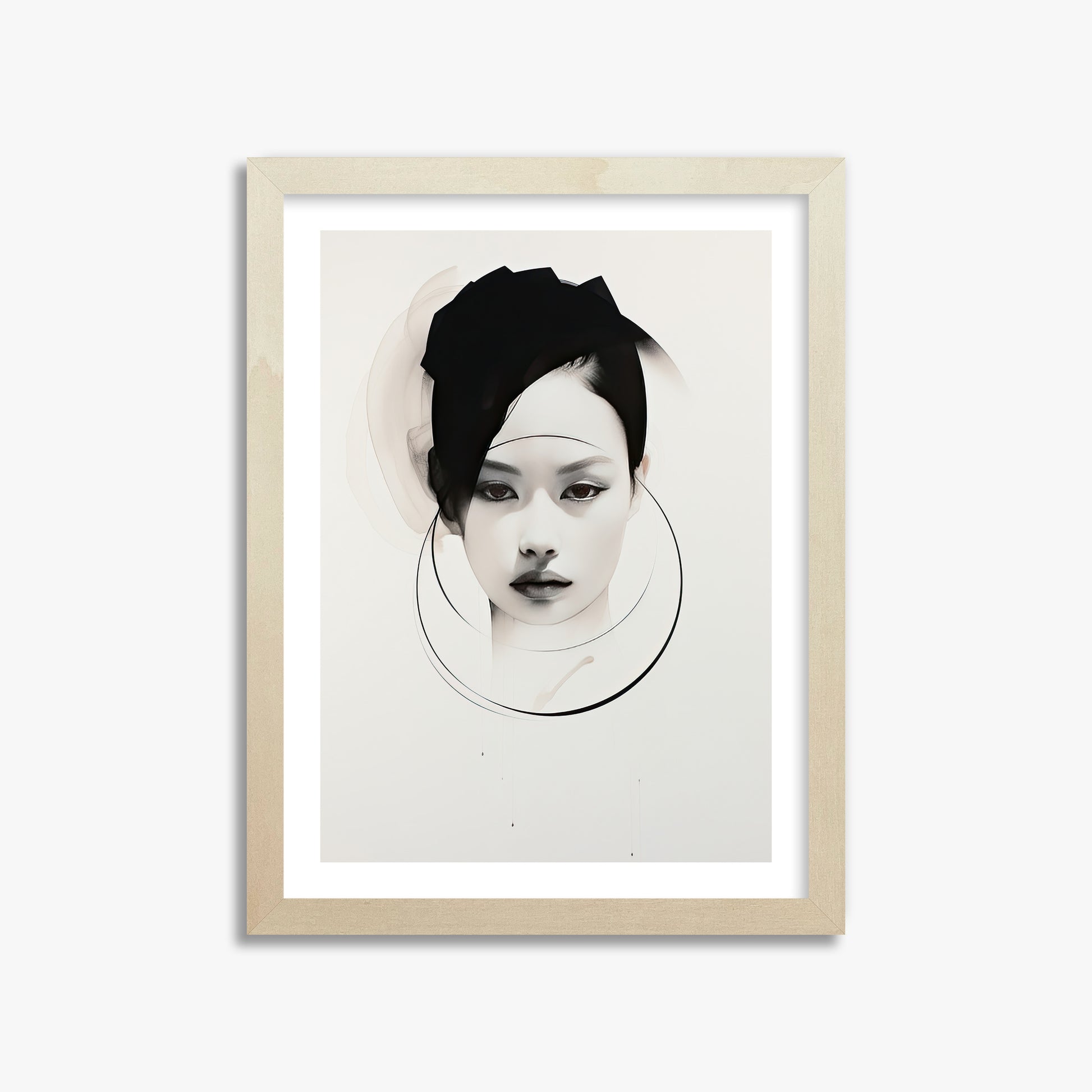 Encircled Gaze, 30x40cm Framed Art Reproduction With Lime Wood Frame