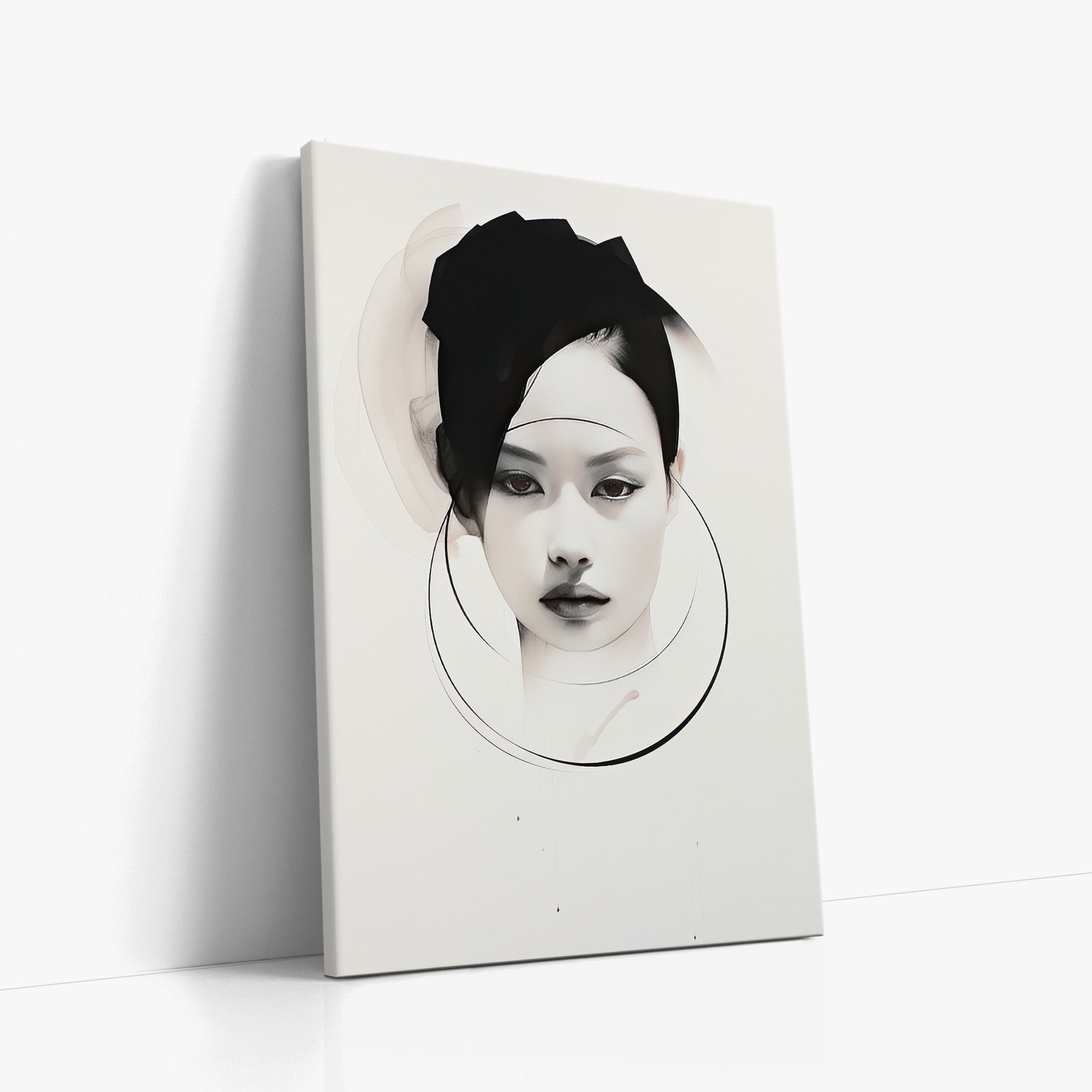 Encircled Gaze, 60x90cm Satin Canvas Art Reproduction Left Angle