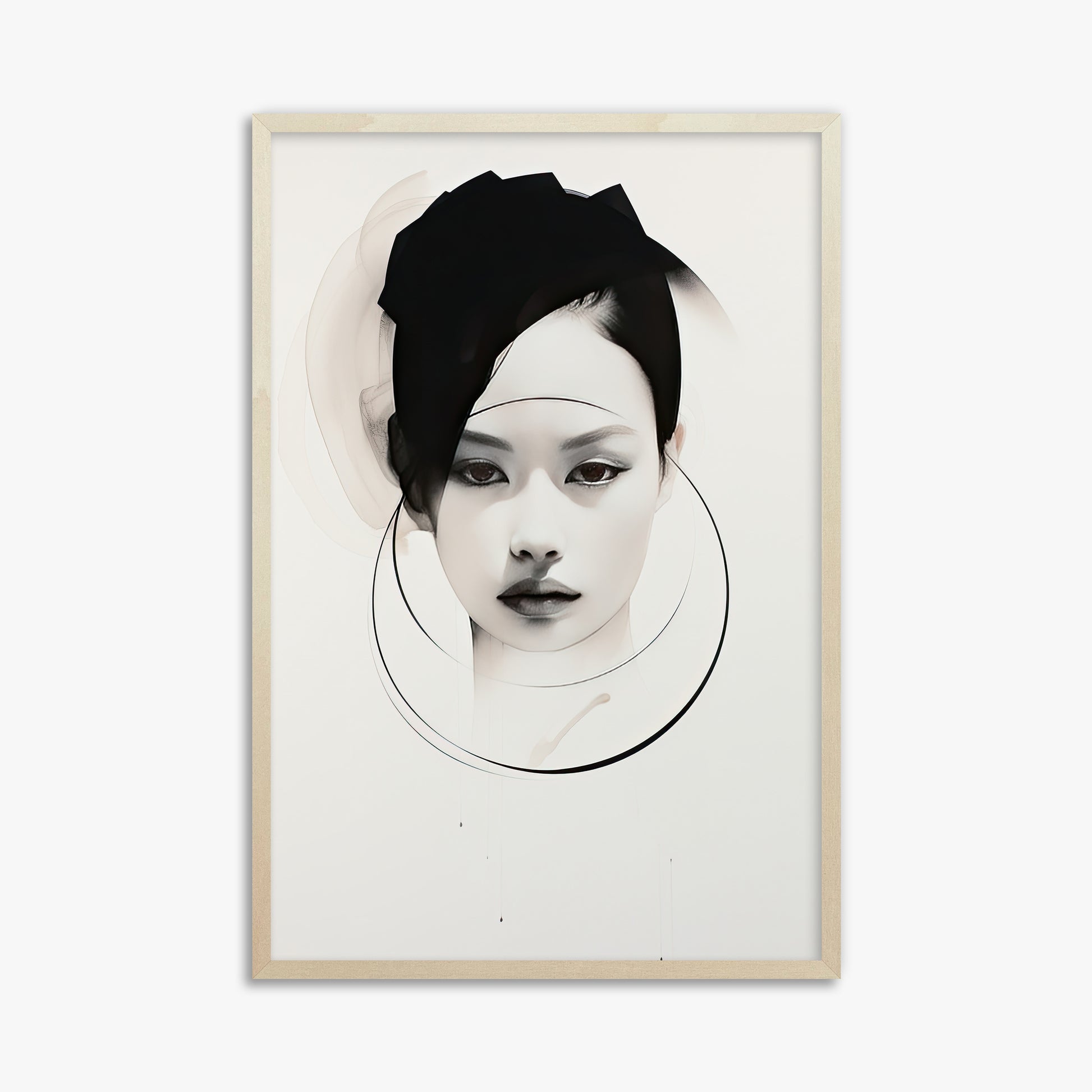 Encircled Gaze, 61x91cm Framed Art Reproduction With Lime Wood Frame