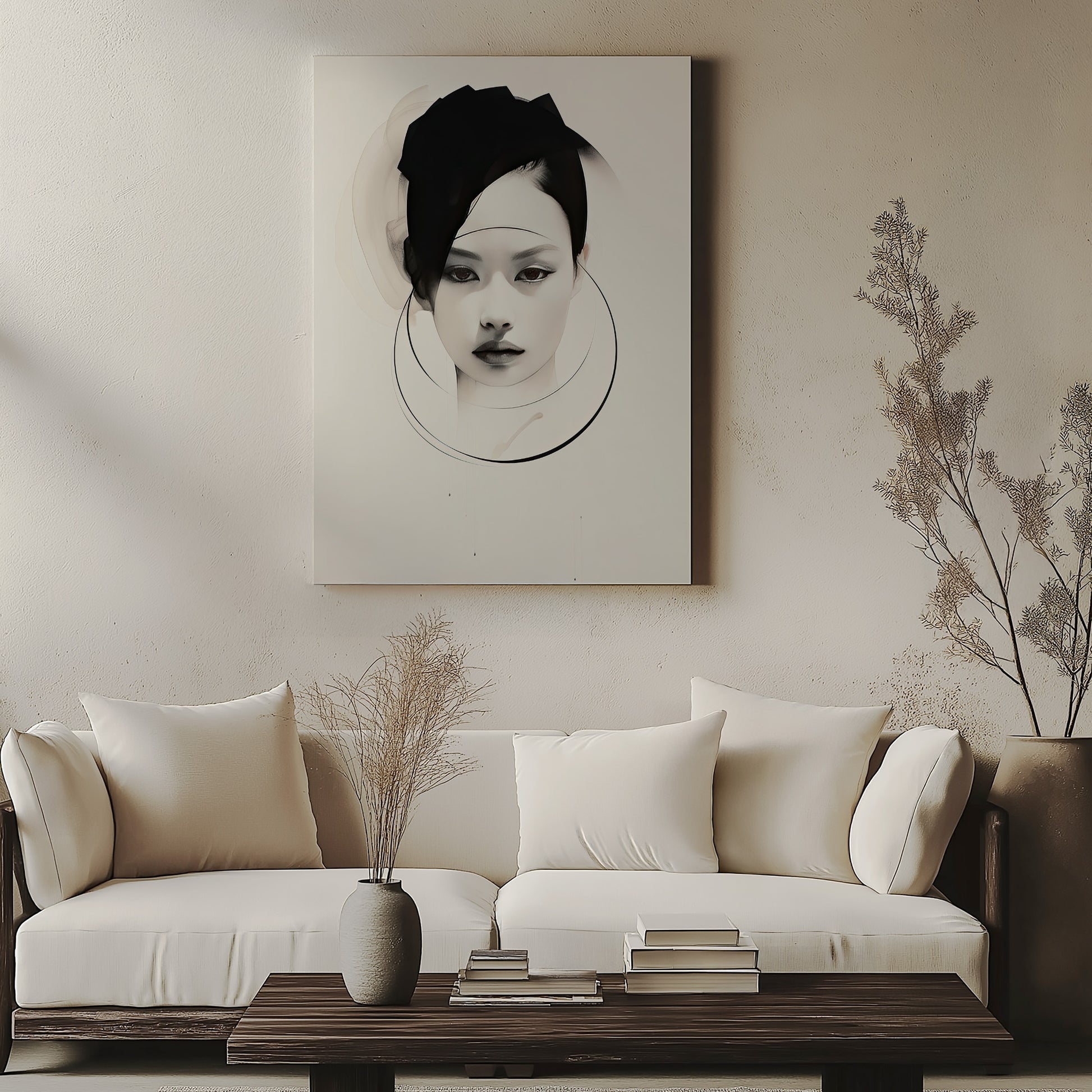 Design Concept No. 57 for Encircled Gaze Japanese Satin Canvas Wall Art