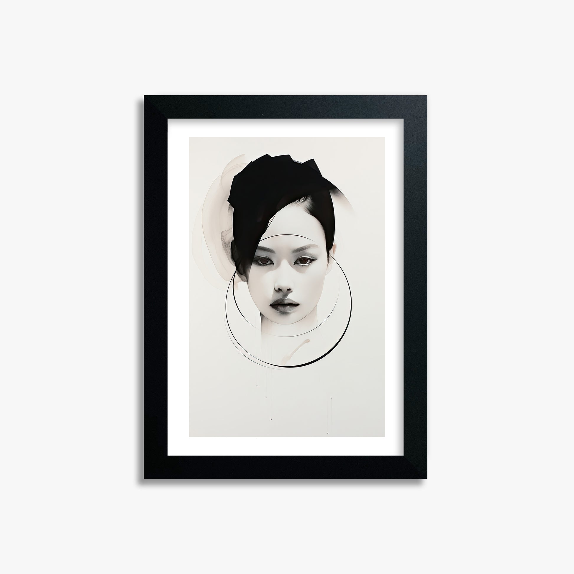 Encircled Gaze, 21x30cm Black Framed Art Reproduction