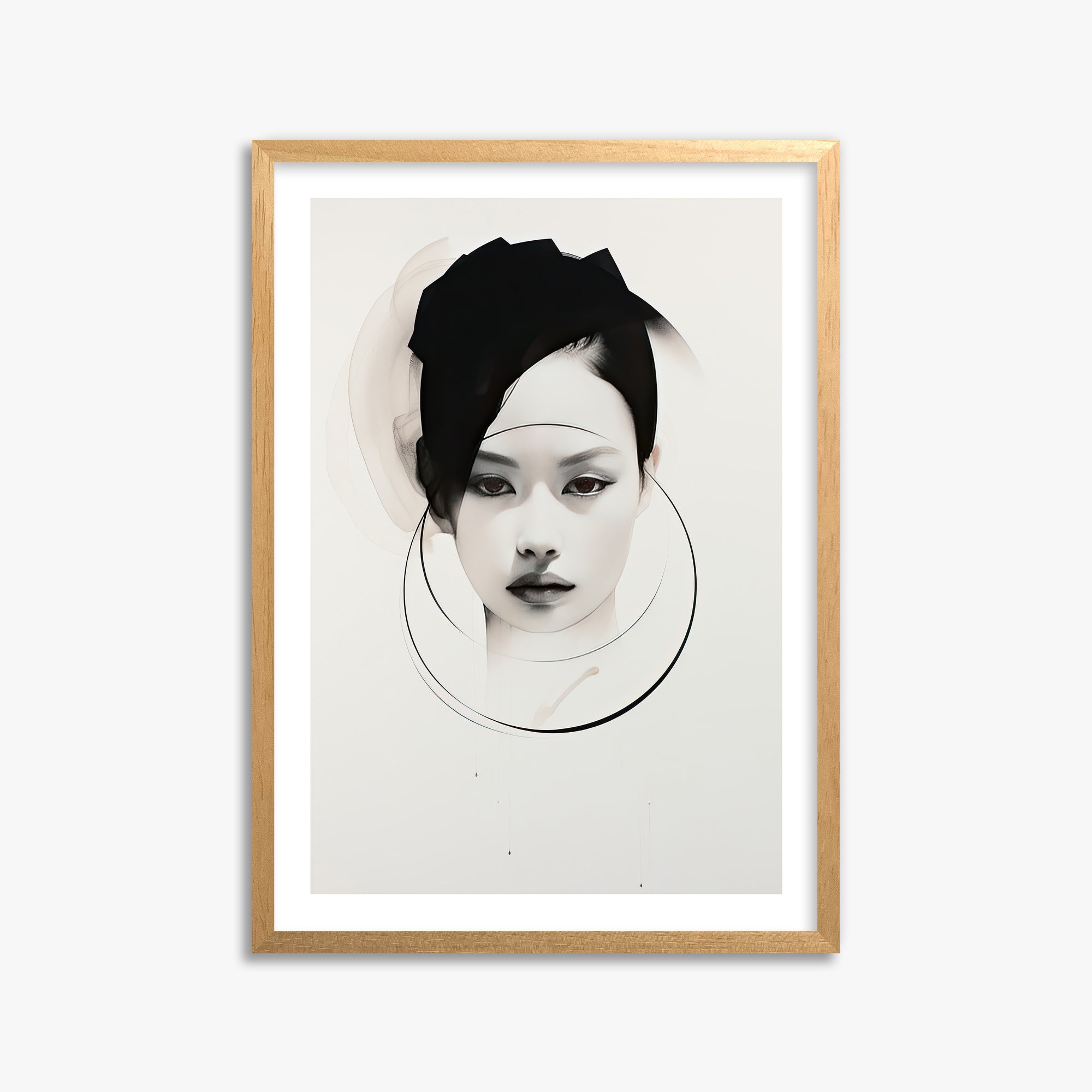 Encircled Gaze, 50x70cm Oak Framed Art Reproduction