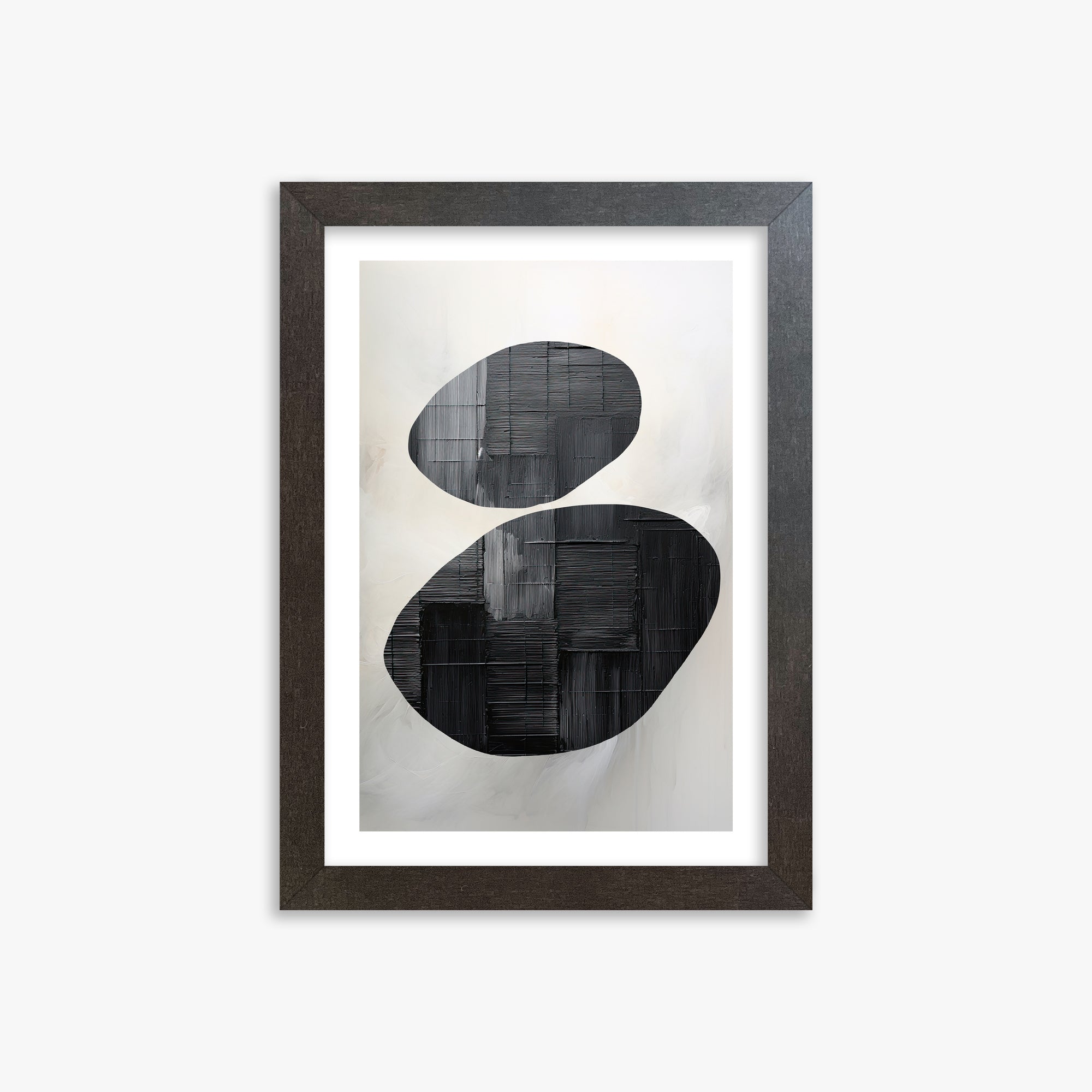 Balanced Echoes, 21x30cm Framed Art Reproduction With Espresso Frame