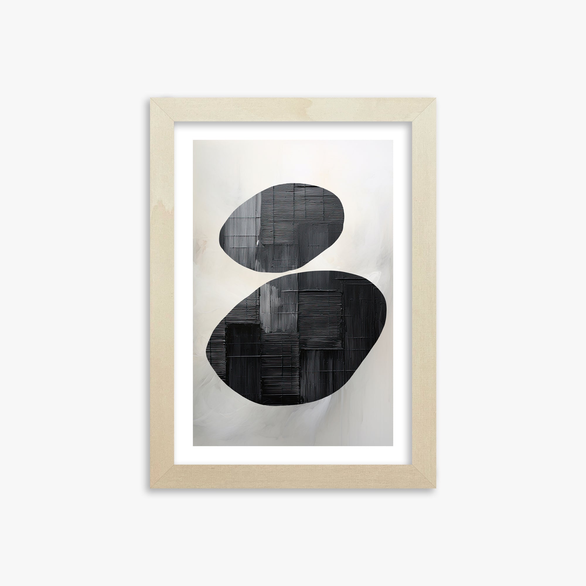 Balanced Echoes, 21x30cm Framed Art Reproduction With Lime Wood Frame