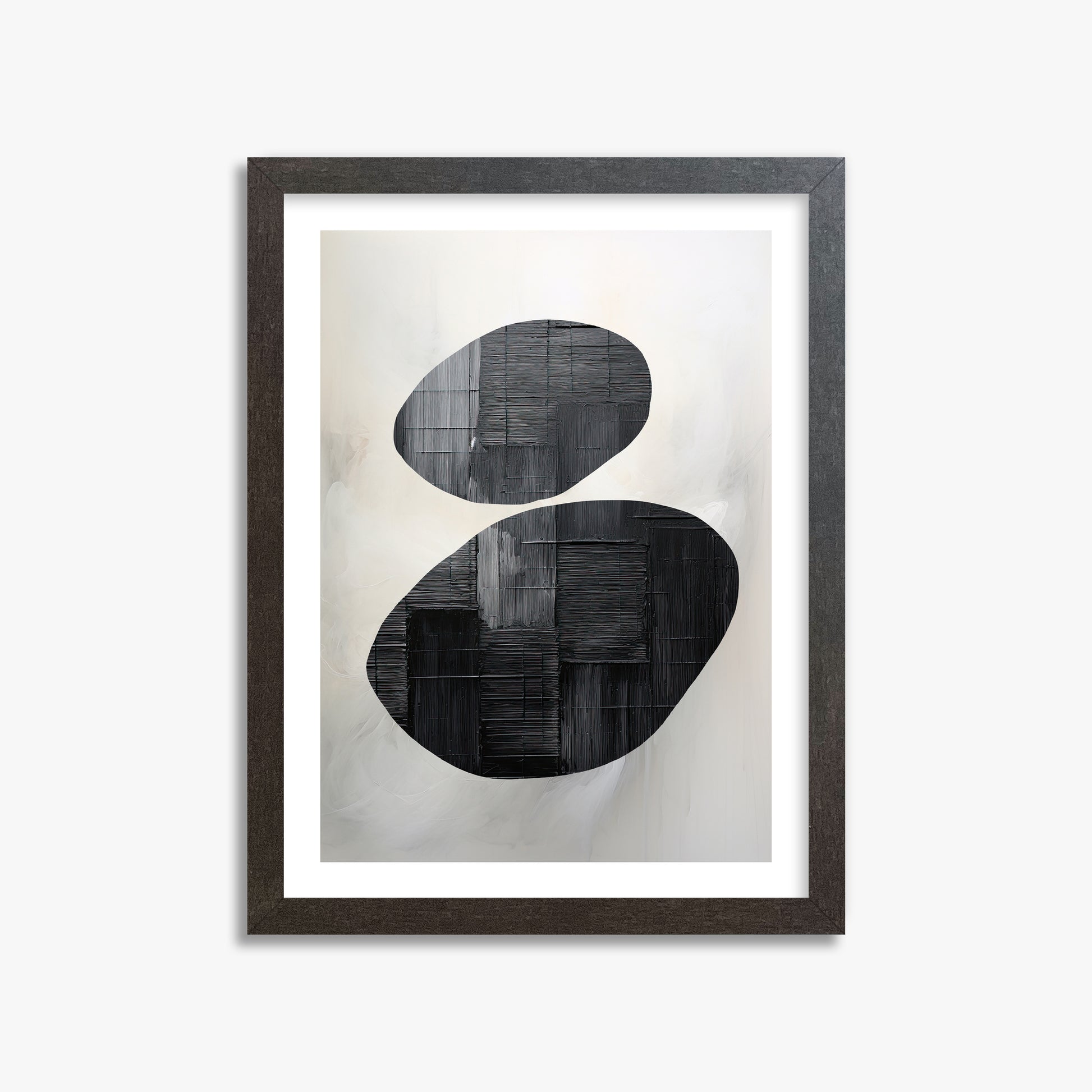 Balanced Echoes, 30x40cm Framed Art Reproduction With Espresso Frame