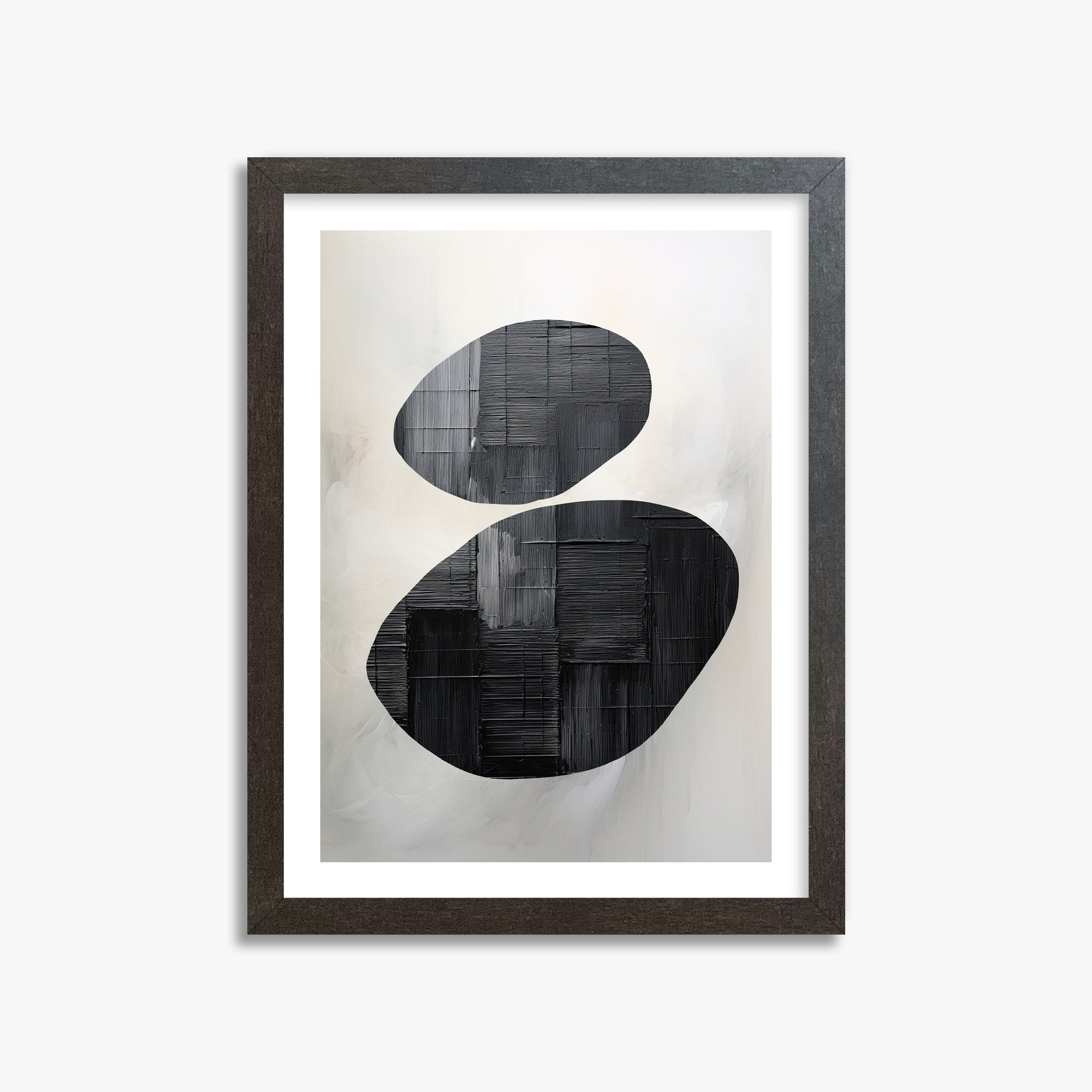 Balanced Echoes, 30x40cm Framed Art Reproduction With Espresso Frame
