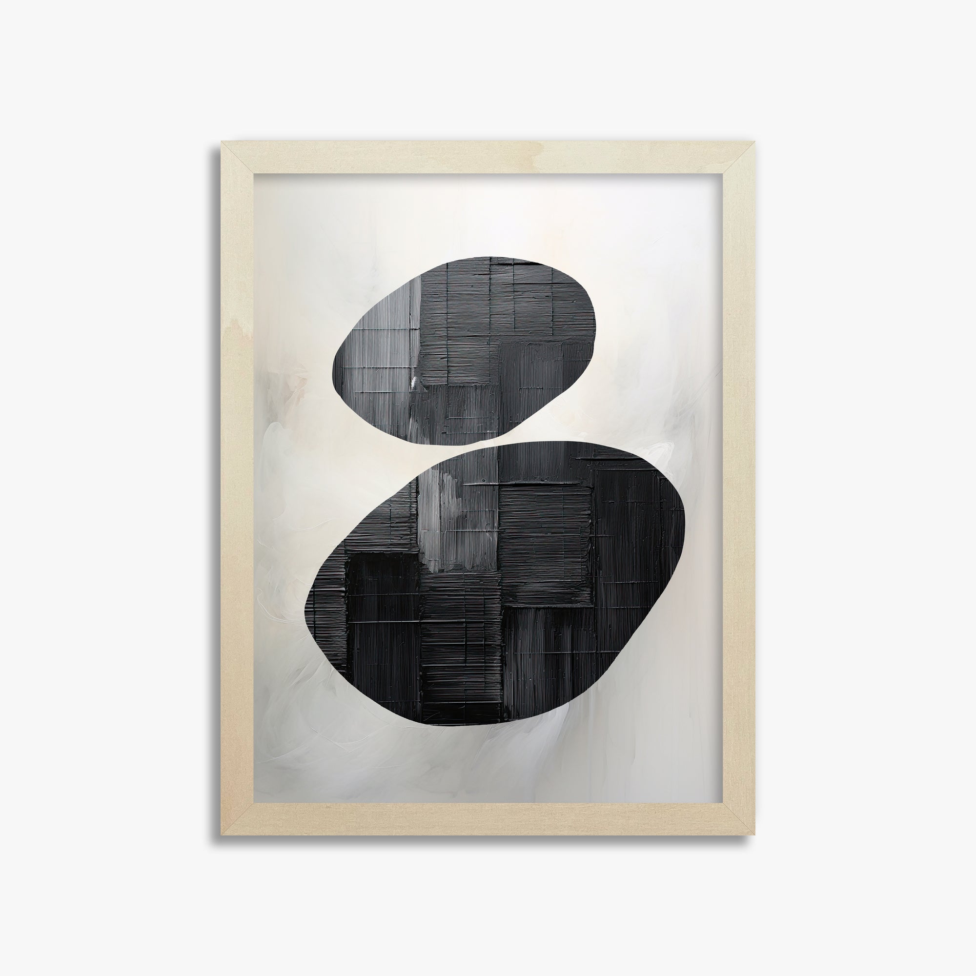 Balanced Echoes, 30x40cm Framed Art Reproduction With Lime Wood Frame