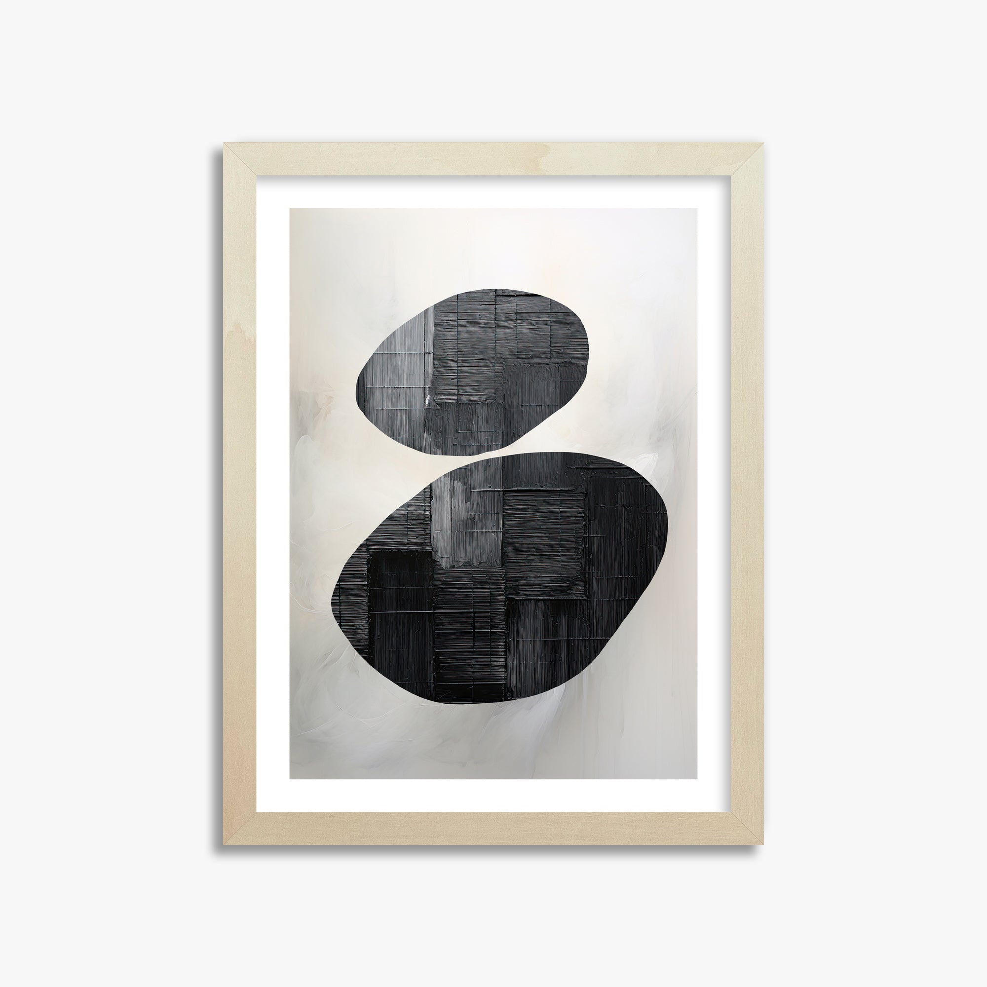 Balanced Echoes, 30x40cm Framed Art Reproduction With Lime Wood Frame