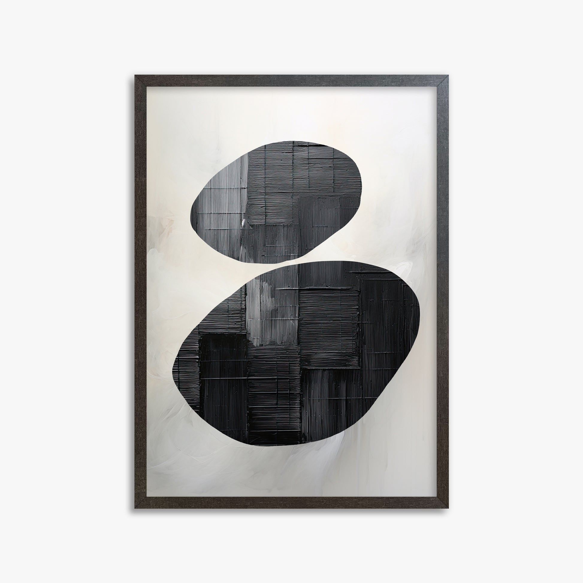 Balanced Echoes, 50x70cm Framed Art Reproduction With Espresso Frame