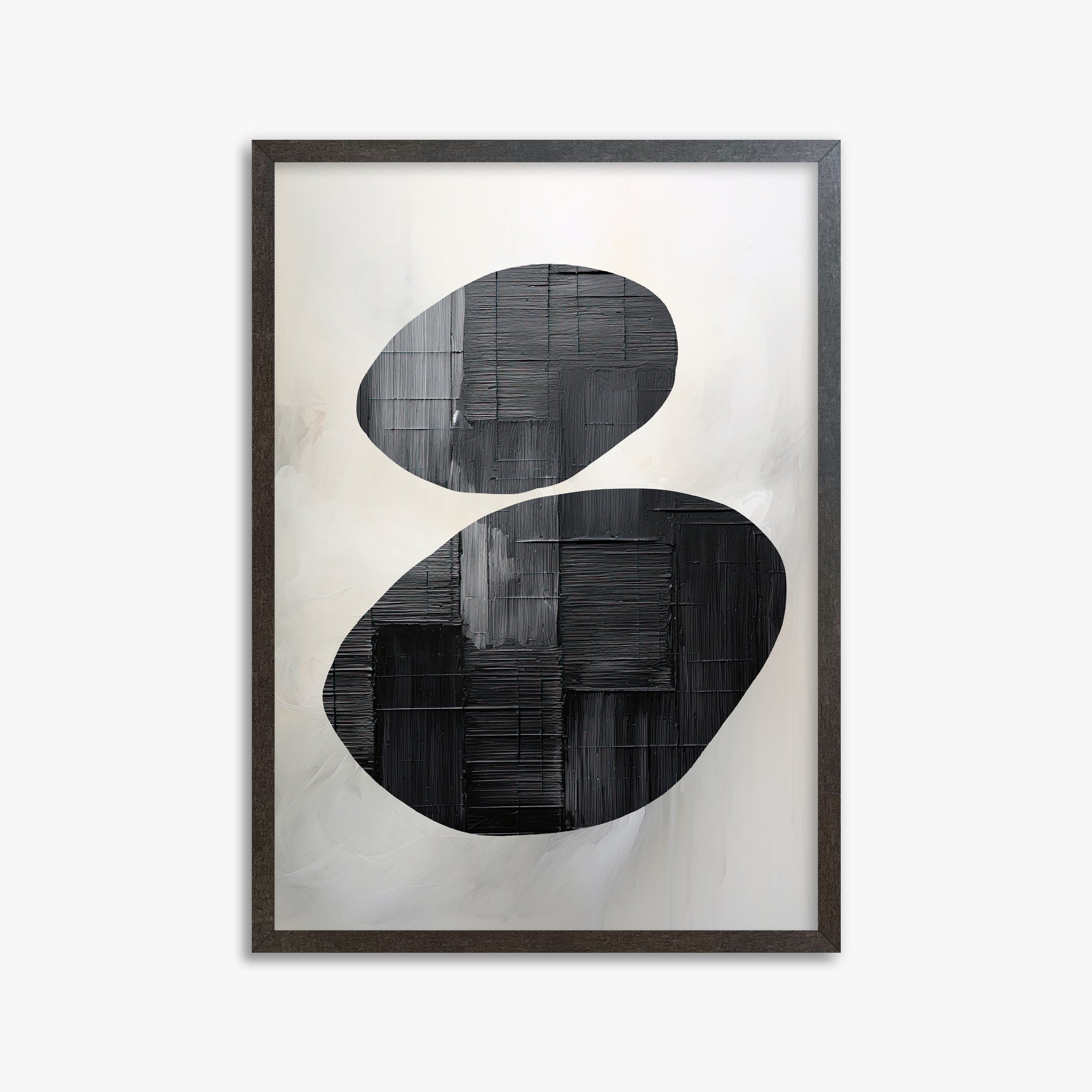 Balanced Echoes, 50x70cm Framed Art Reproduction With Espresso Frame