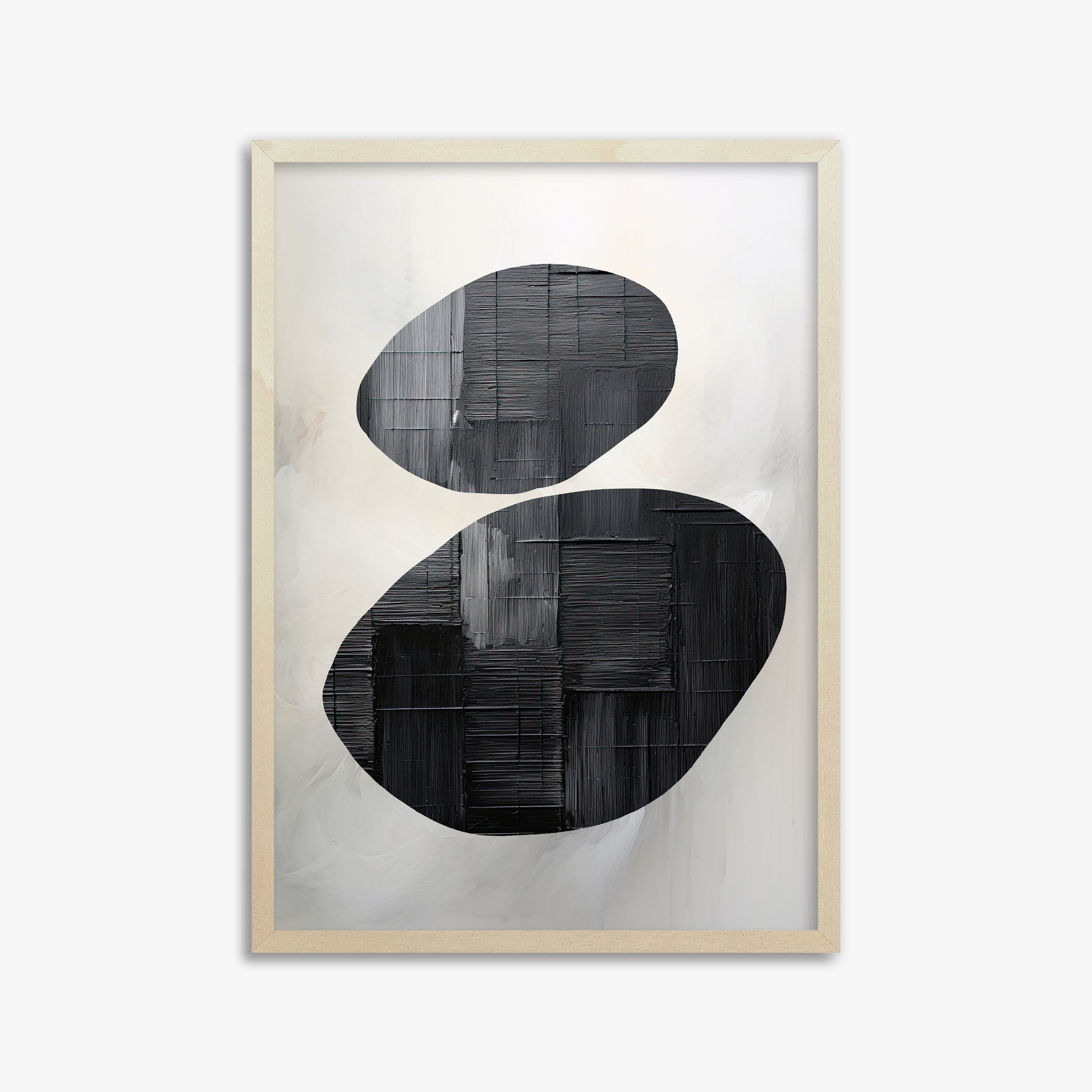 Balanced Echoes, 50x70cm Framed Art Reproduction With Lime Wood Frame