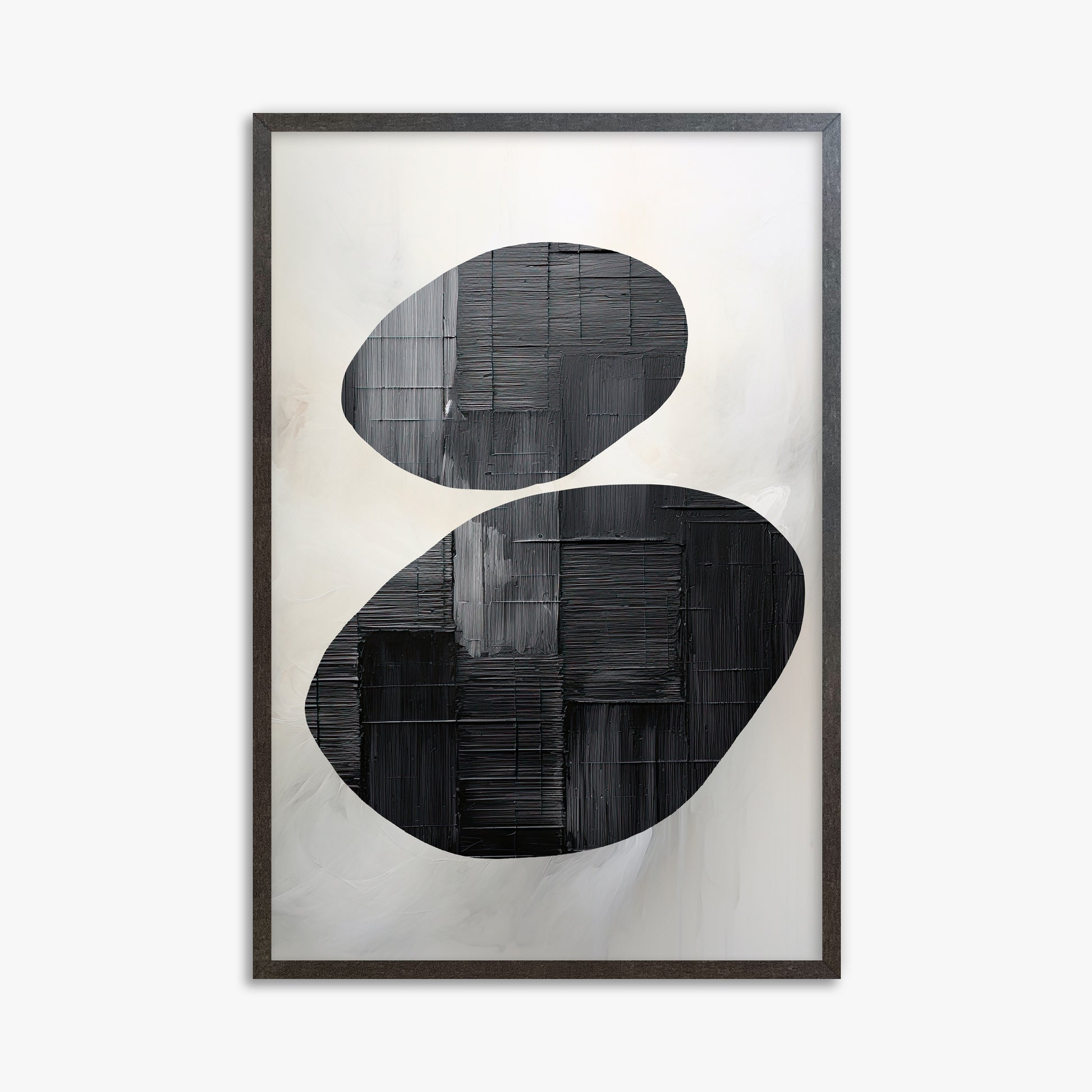 Balanced Echoes, 61x91cm Framed Art Reproduction With Espresso Frame