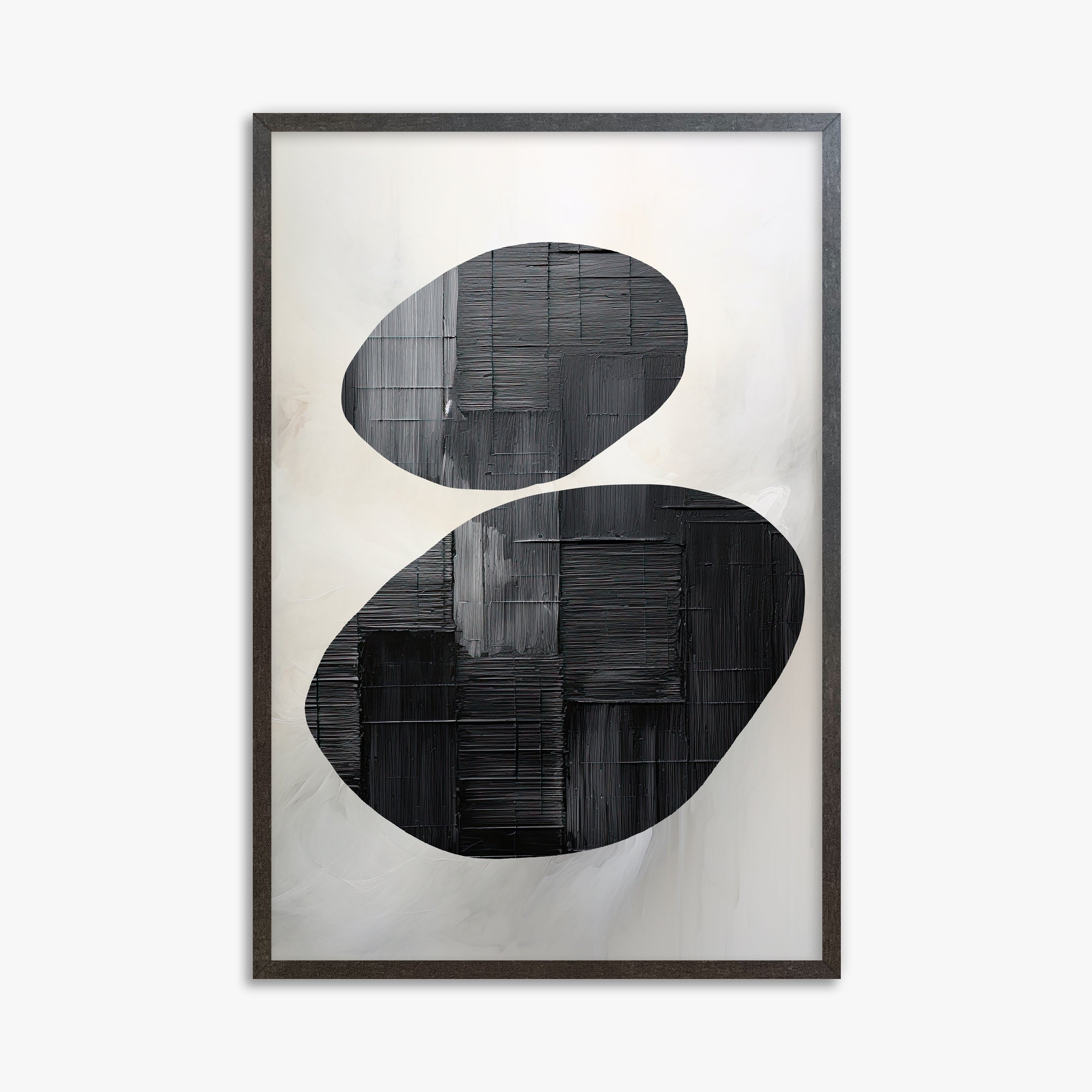 Balanced Echoes, 61x91cm Framed Art Reproduction With Espresso Frame