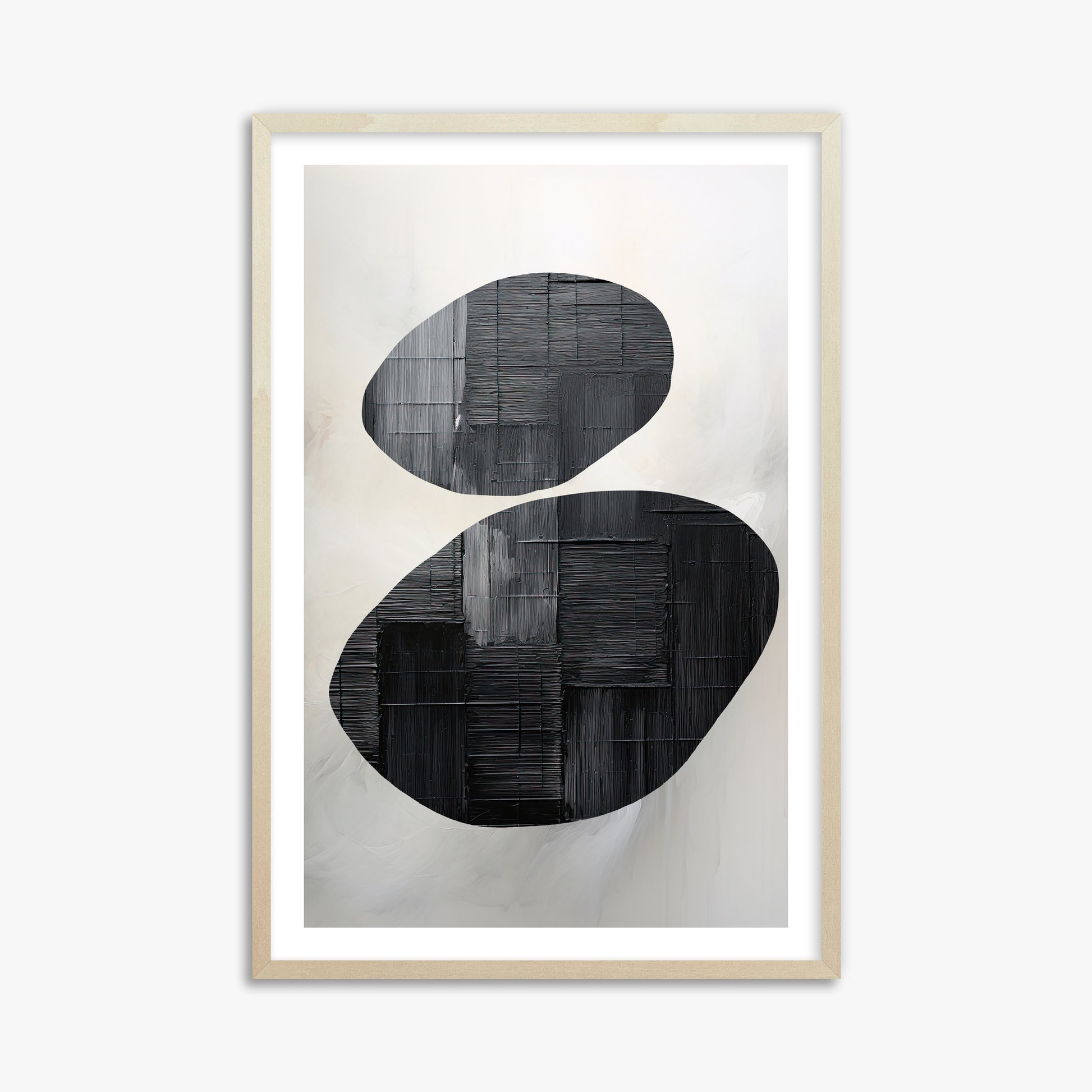 Balanced Echoes, 61x91cm Framed Art Reproduction With Lime Wood Frame