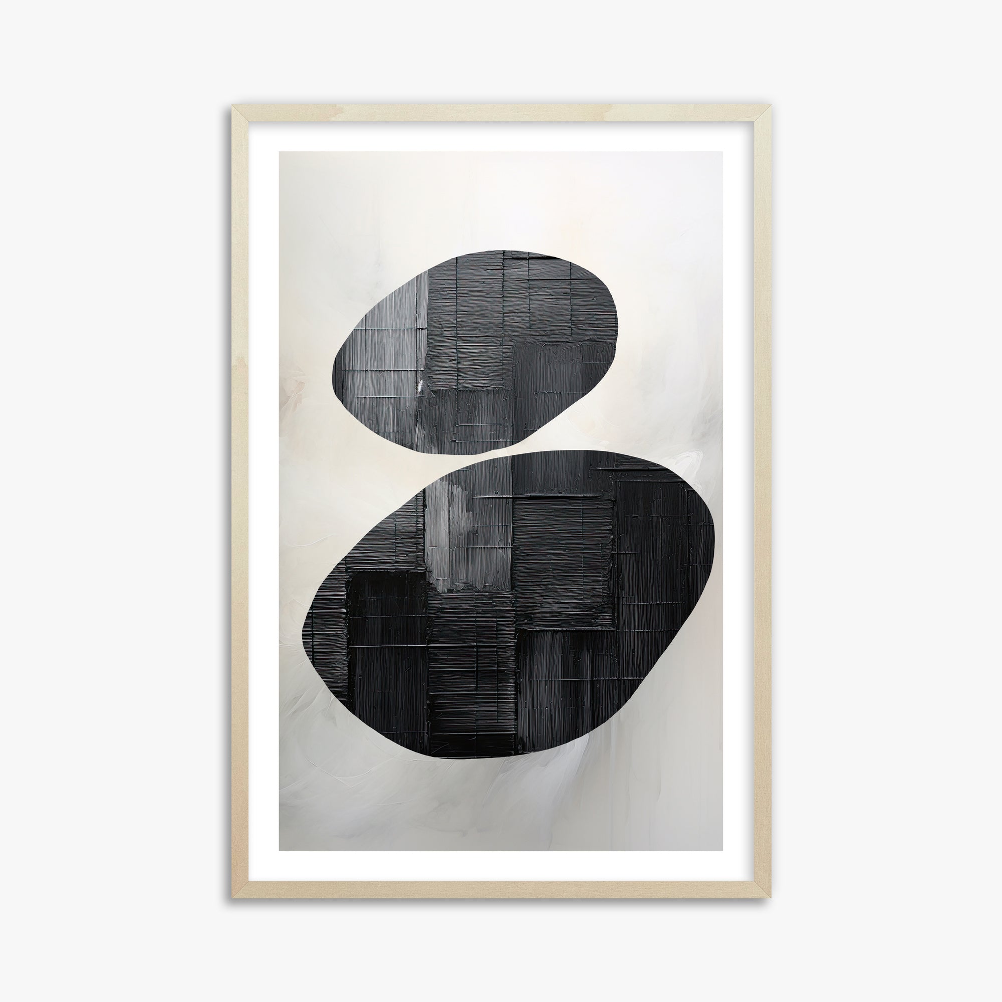Balanced Echoes, 61x91cm Framed Art Reproduction With Lime Wood Frame