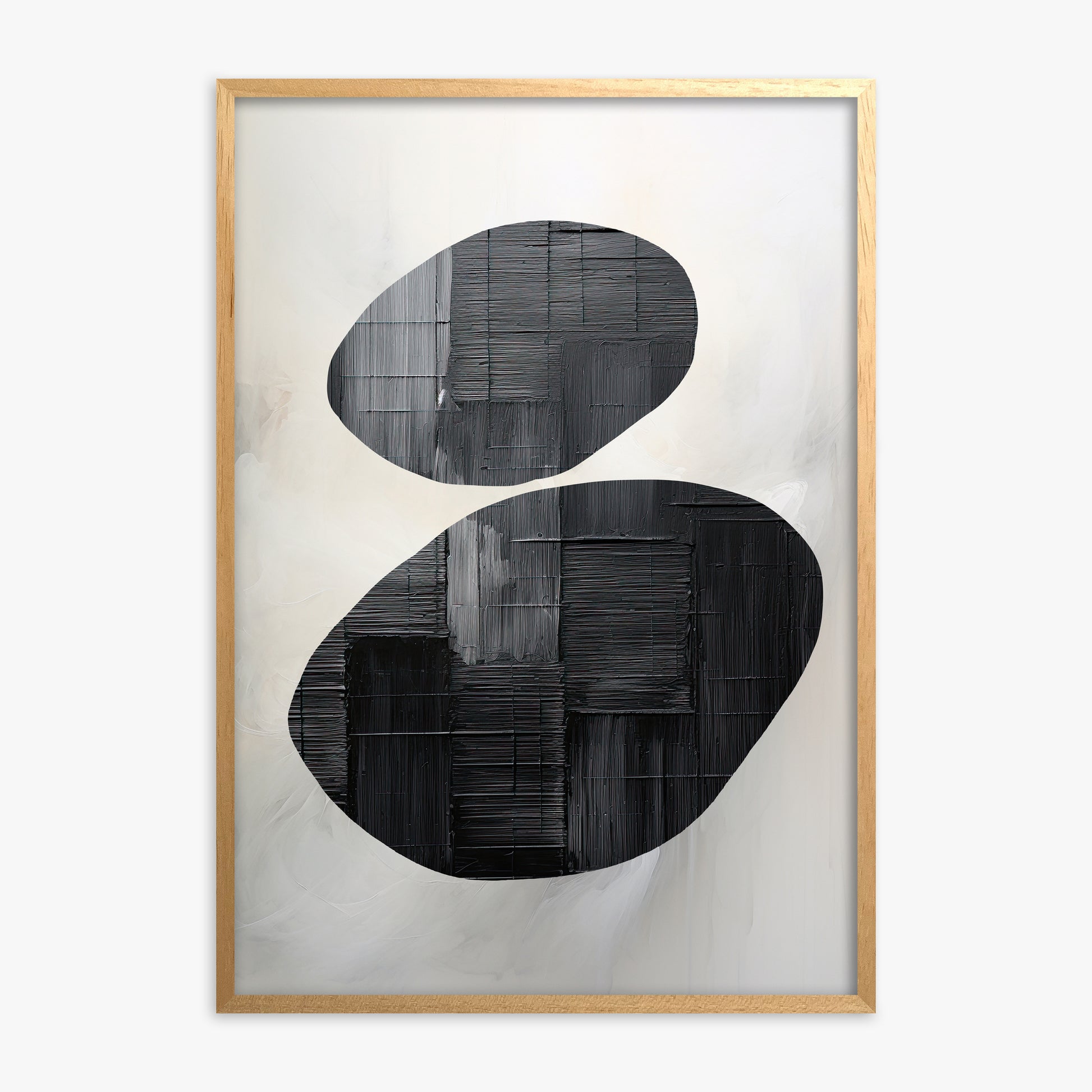 Balanced Echoes, Oak Framed Poster With Oak Frame
