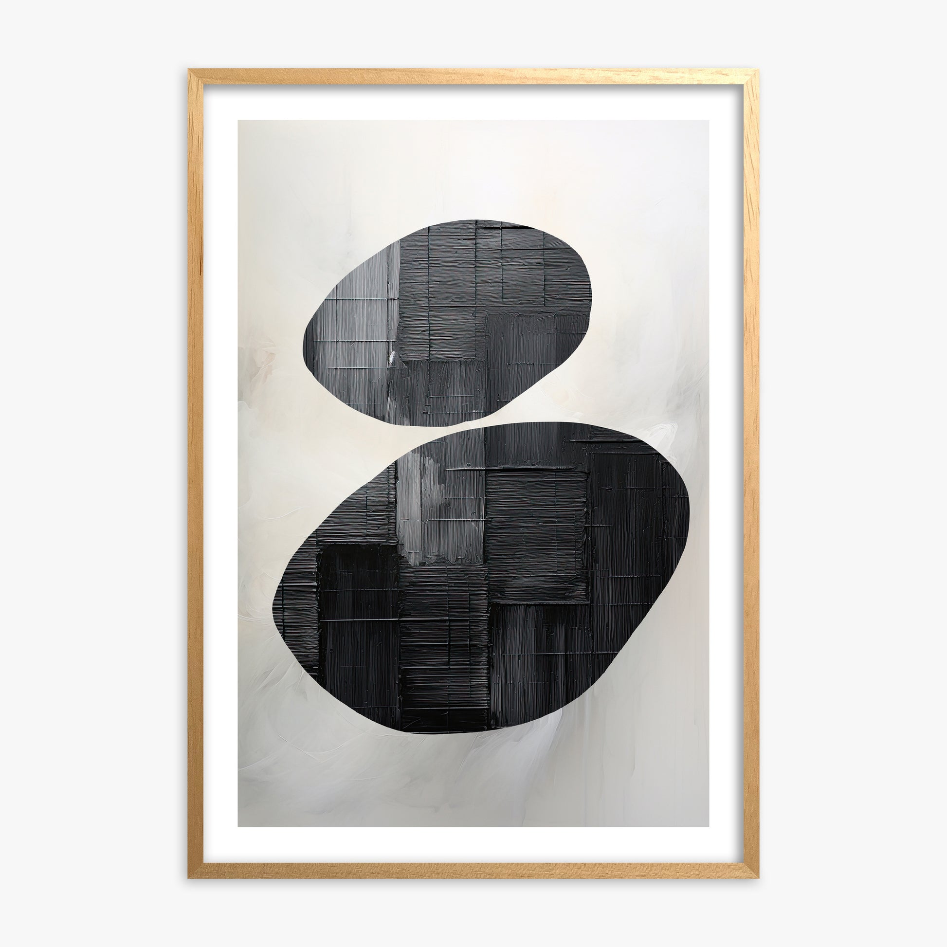 Balanced Echoes, Oak Framed Poster With Oak Frame