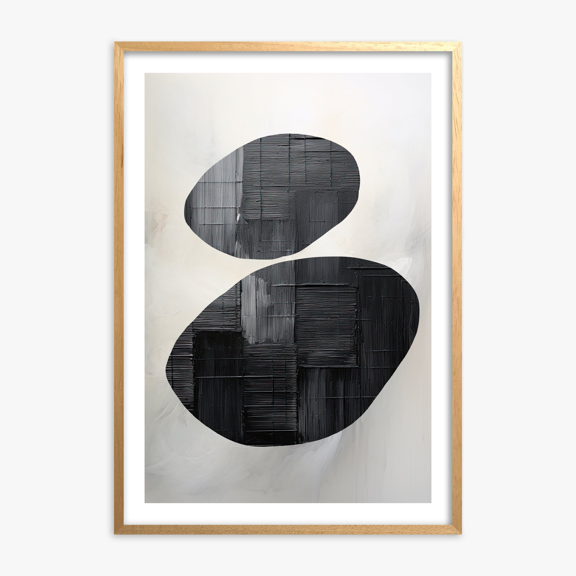 Balanced Echoes, Oak Framed Poster With Oak Frame