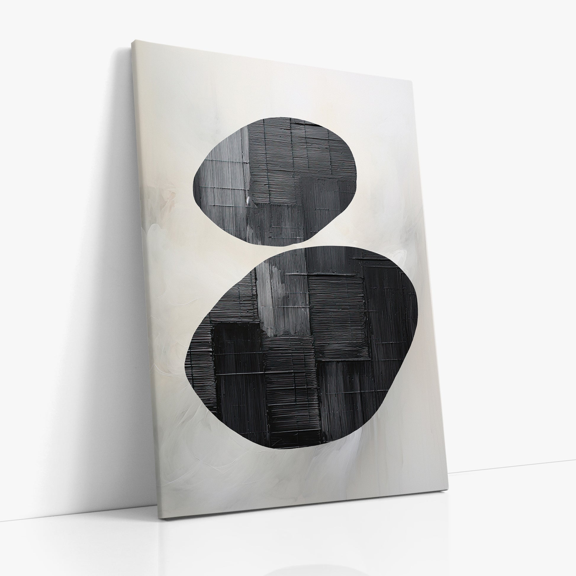 Balanced Echoes, 70x100cm Satin Canvas Art Reproduction Left Angle