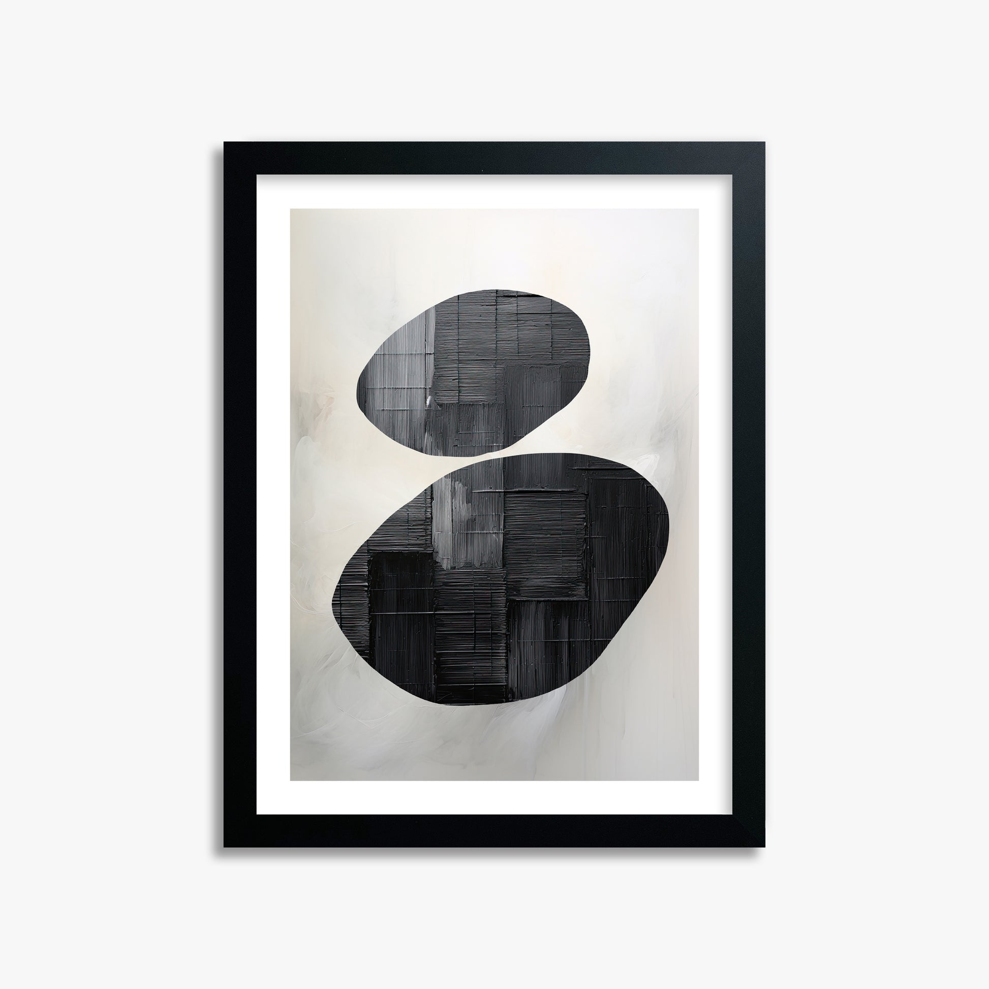 Balanced Echoes, 30x40cm Black Framed Art Reproduction