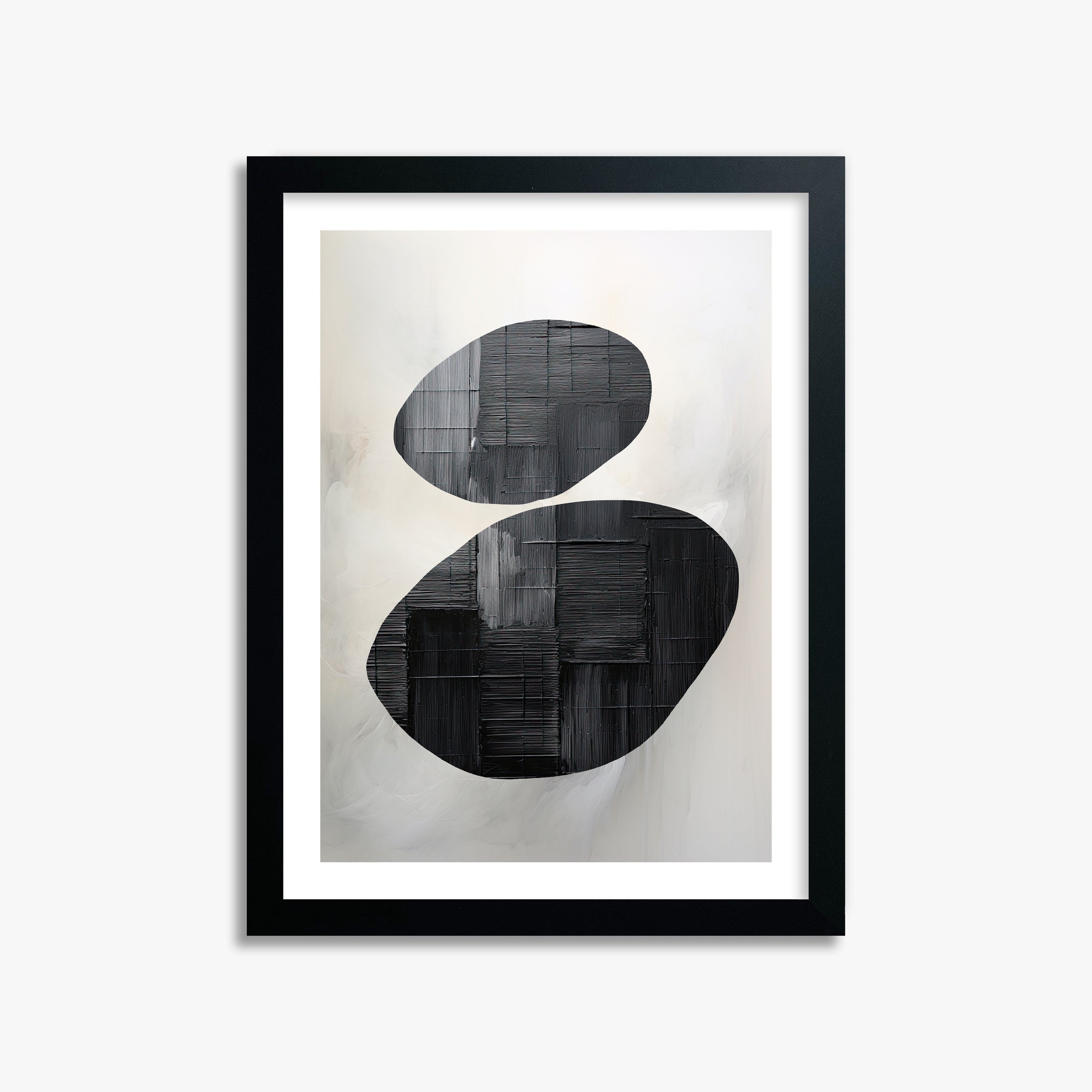 Balanced Echoes, 30x40cm Black Framed Art Reproduction