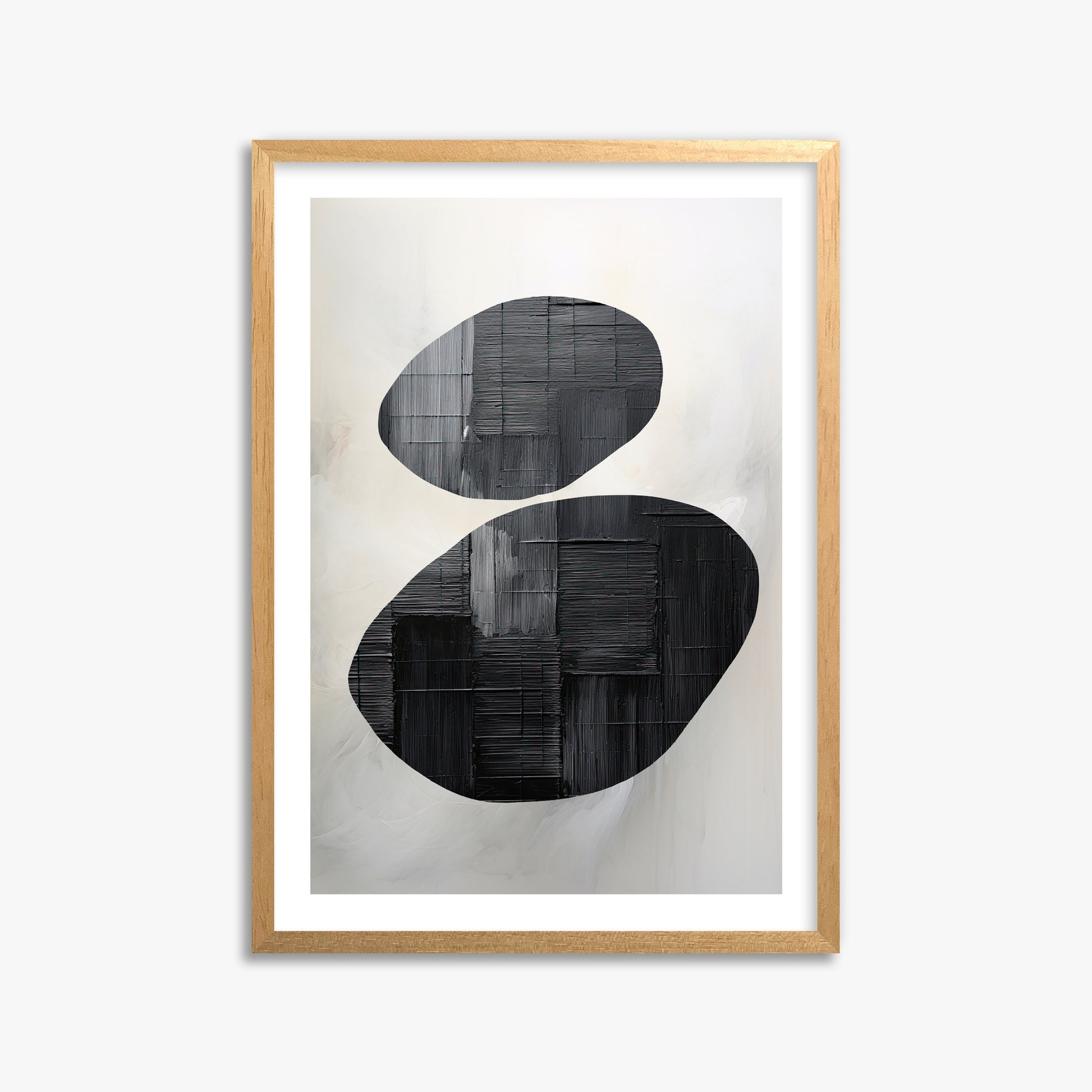 Balanced Echoes, 50x70cm Oak Framed Art Reproduction