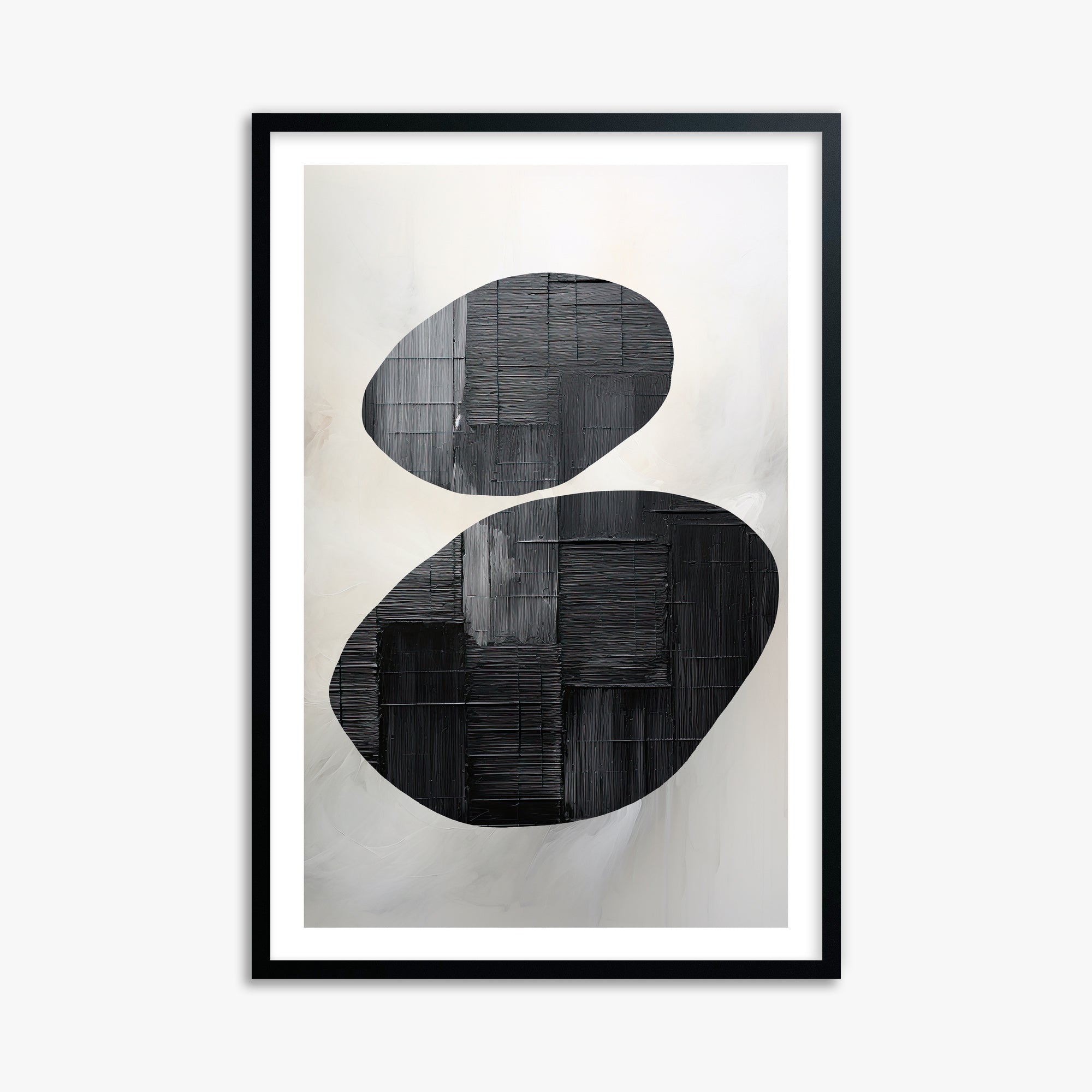 Balanced Echoes, 61x91cm Black Framed Art Reproduction