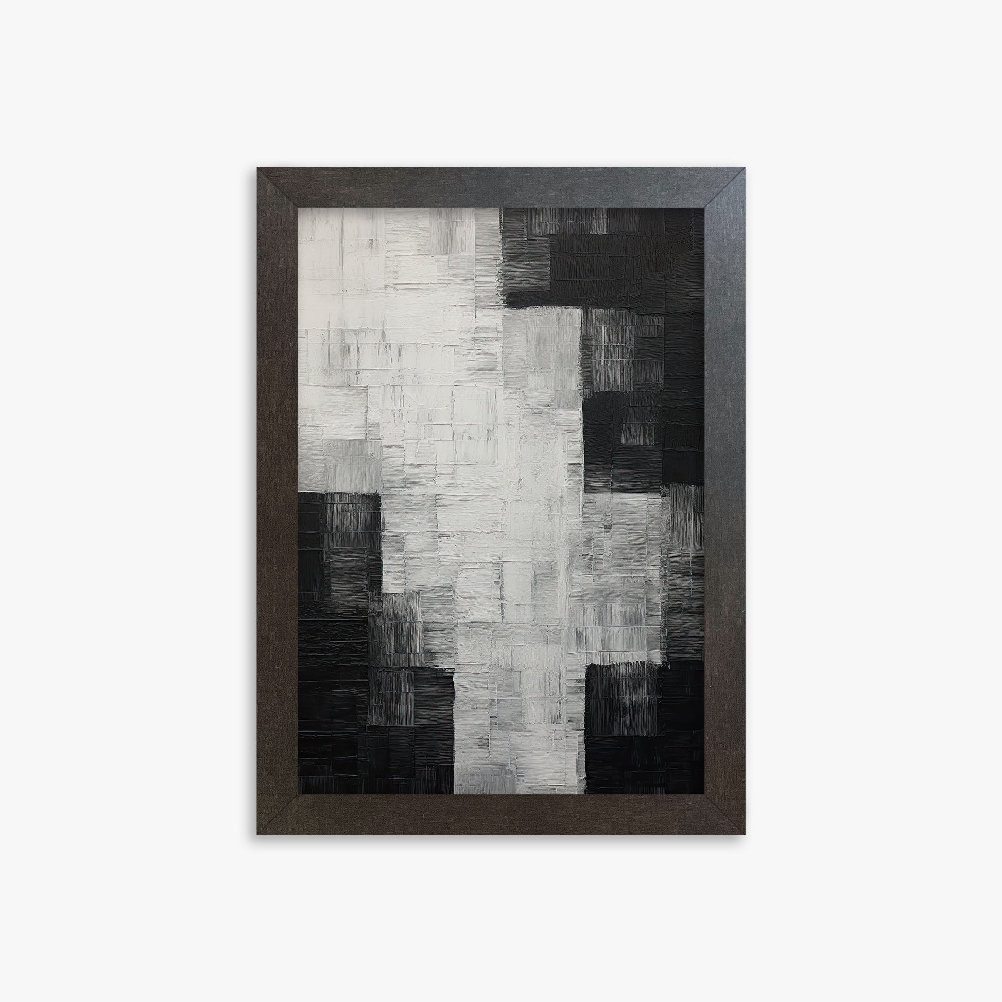 Monochrome Matrix, 21x30cm Framed Art Reproduction With Espresso Frame