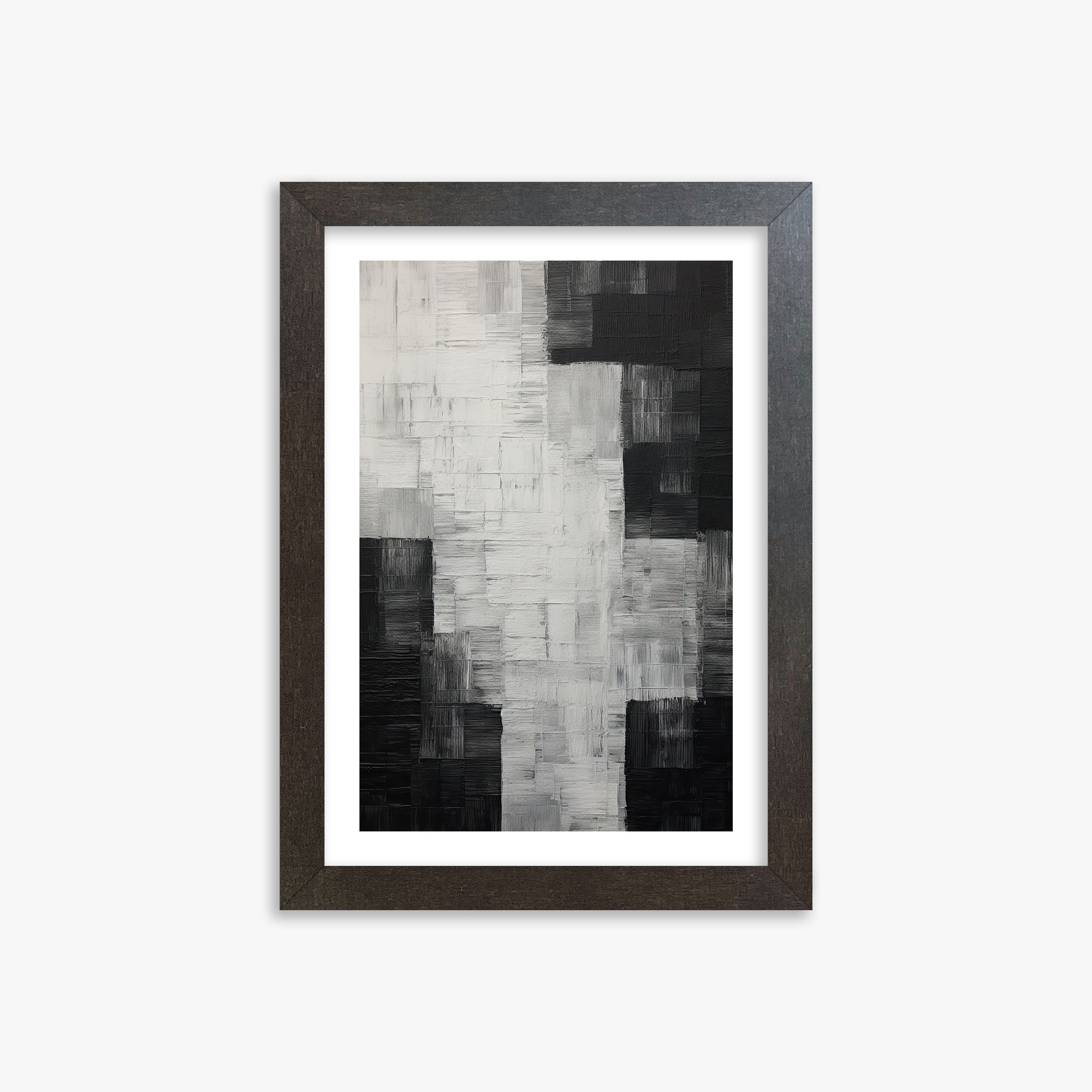 Monochrome Matrix, 21x30cm Framed Art Reproduction With Espresso Frame