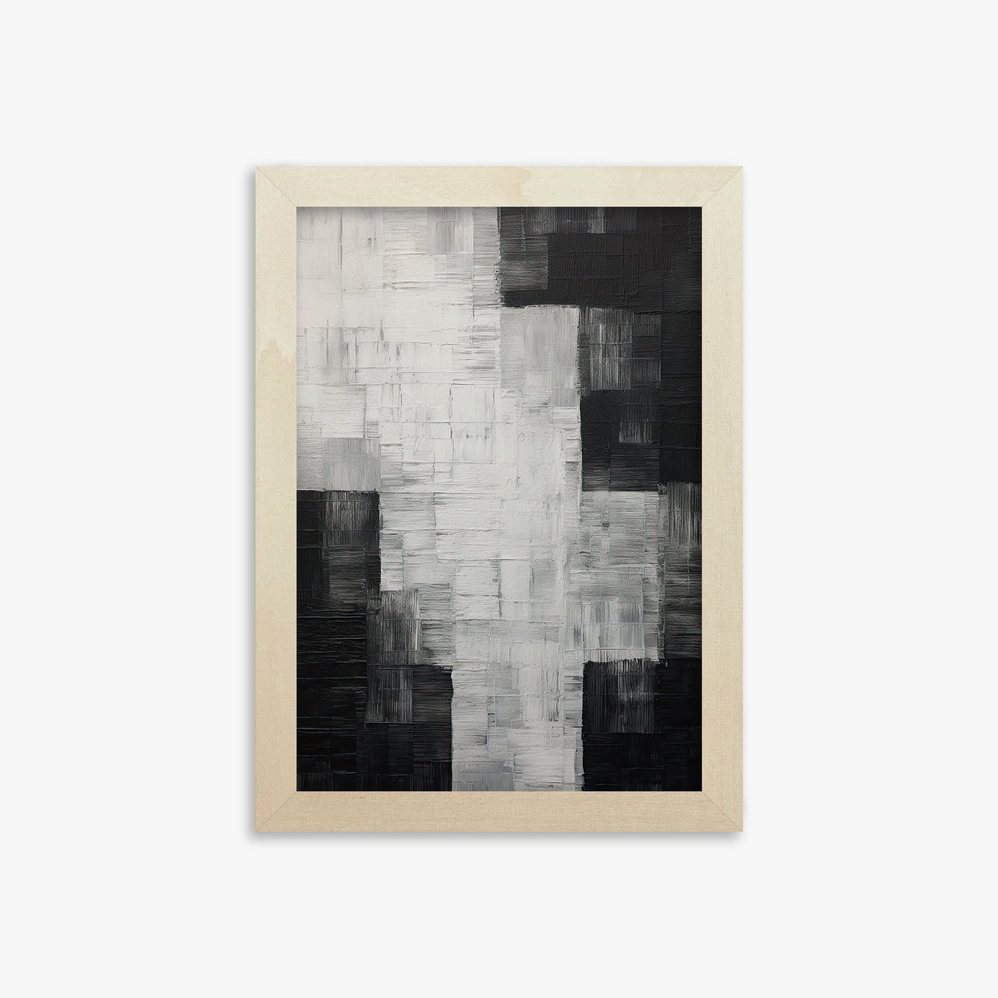 Monochrome Matrix, 21x30cm Framed Art Reproduction With Lime Wood Frame