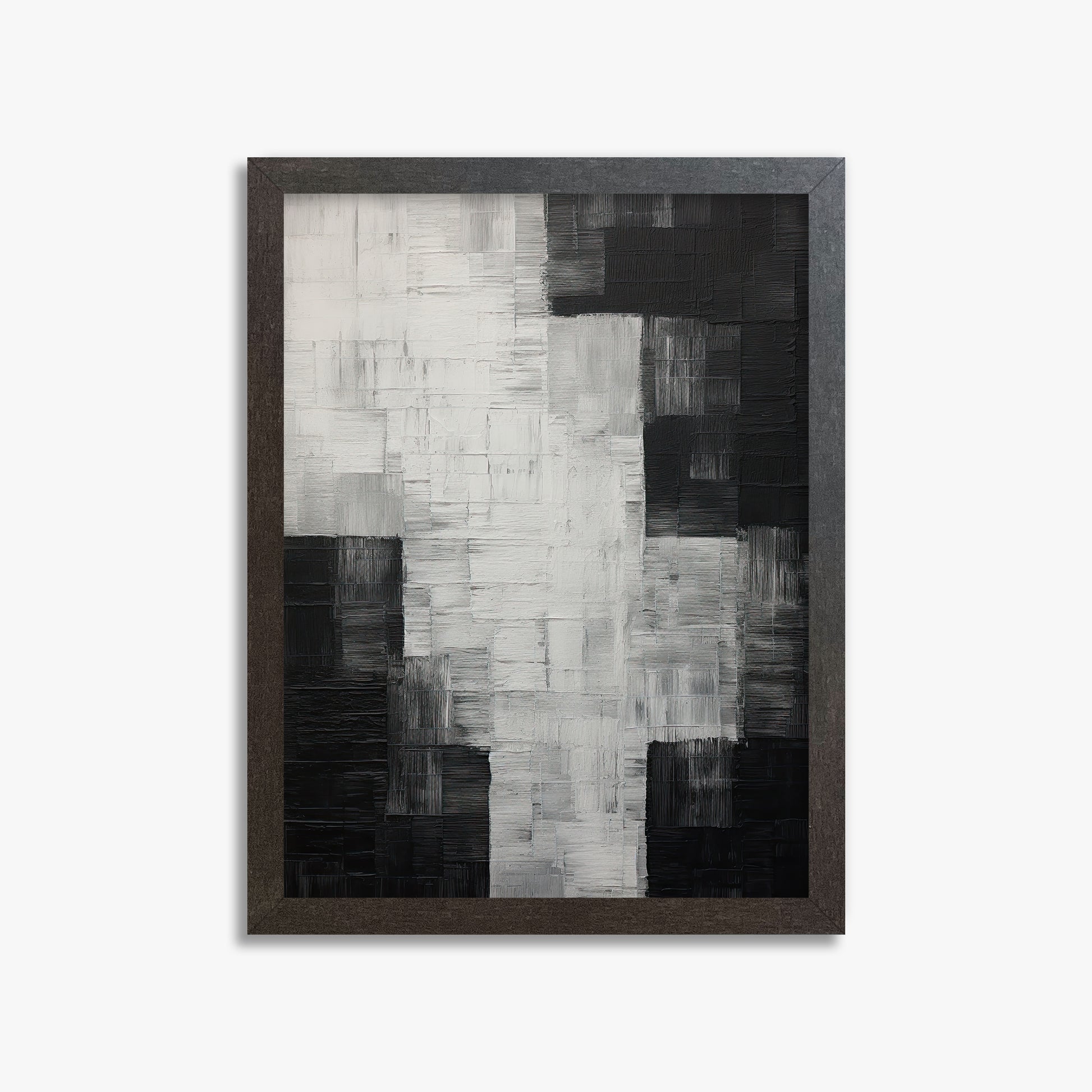 Monochrome Matrix, 30x40cm Framed Art Reproduction With Espresso Frame