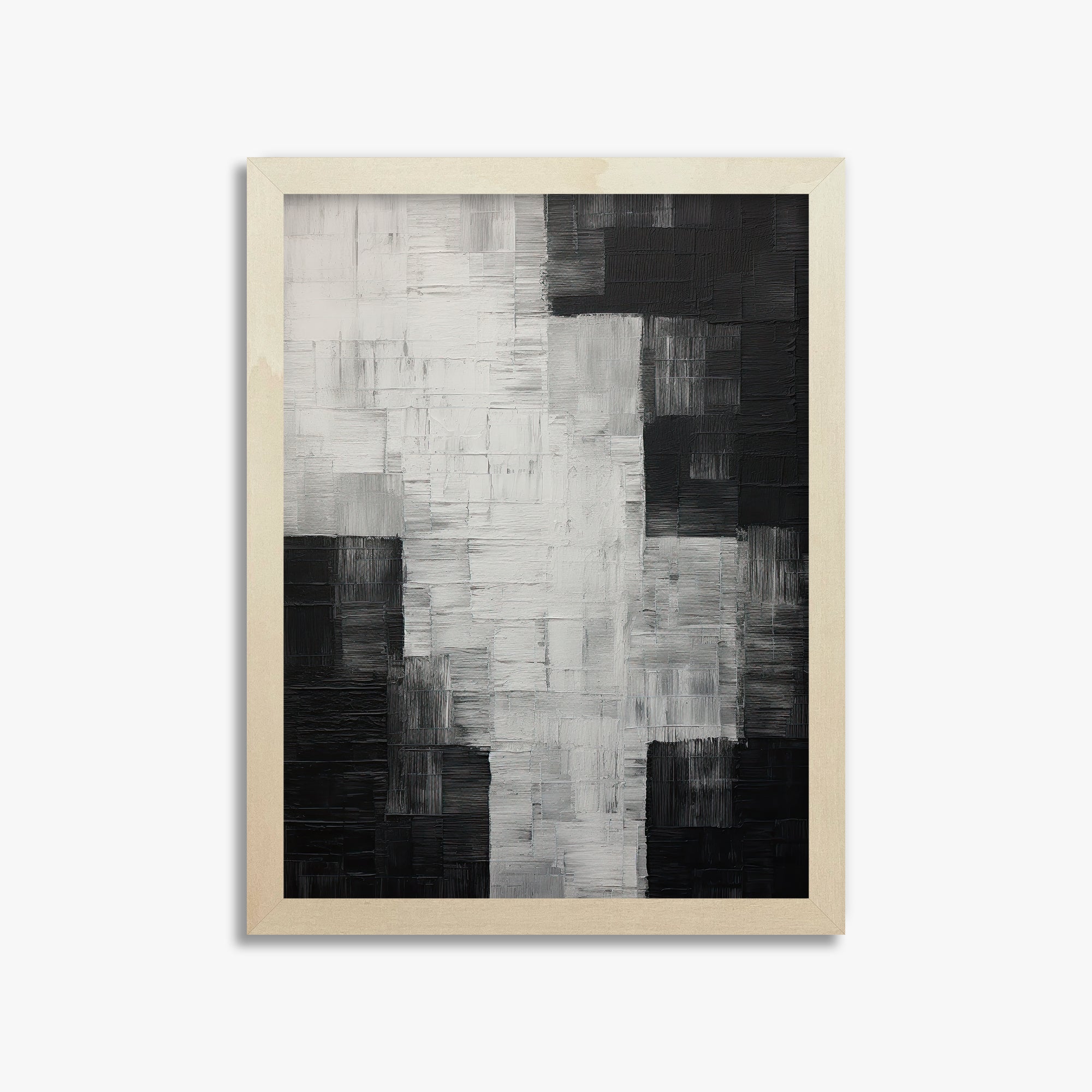 Monochrome Matrix, 30x40cm Framed Art Reproduction With Lime Wood Frame