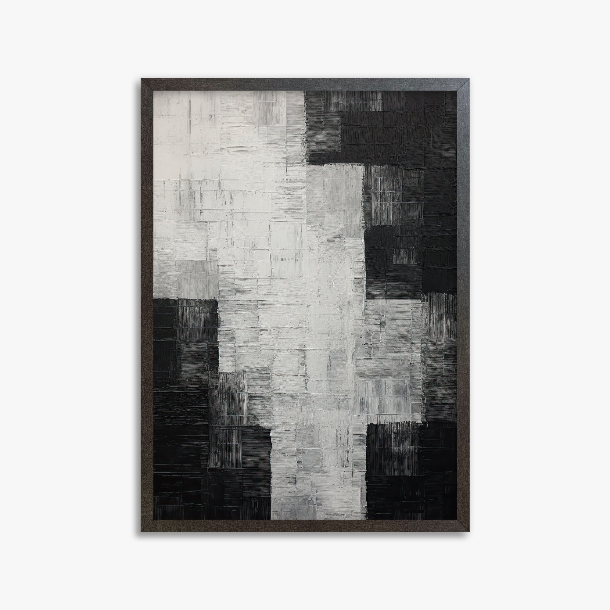 Monochrome Matrix, 50x70cm Framed Art Reproduction With Espresso Frame