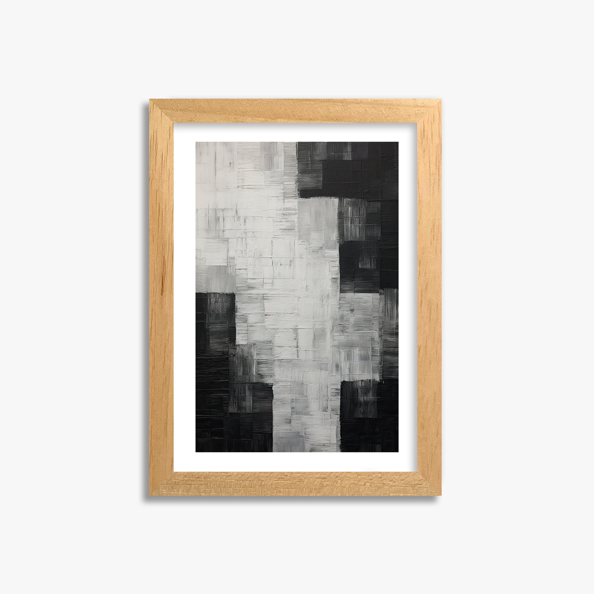 Monochrome Matrix, 21x30cm Oak Framed Art Reproduction