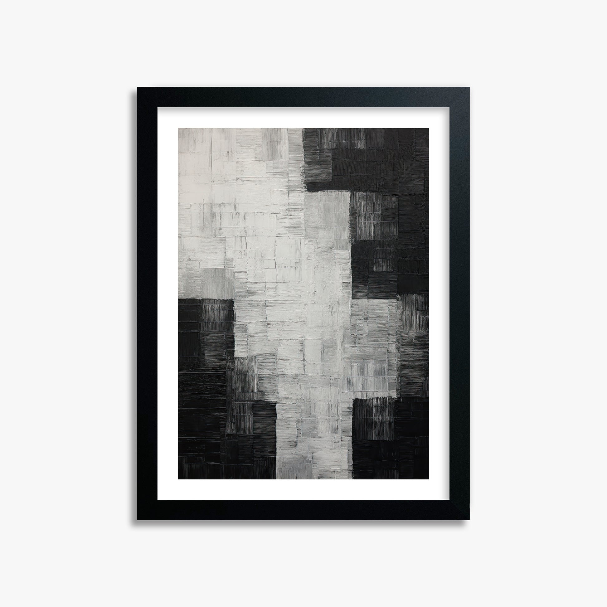 Monochrome Matrix, 30x40cm Black Framed Art Reproduction