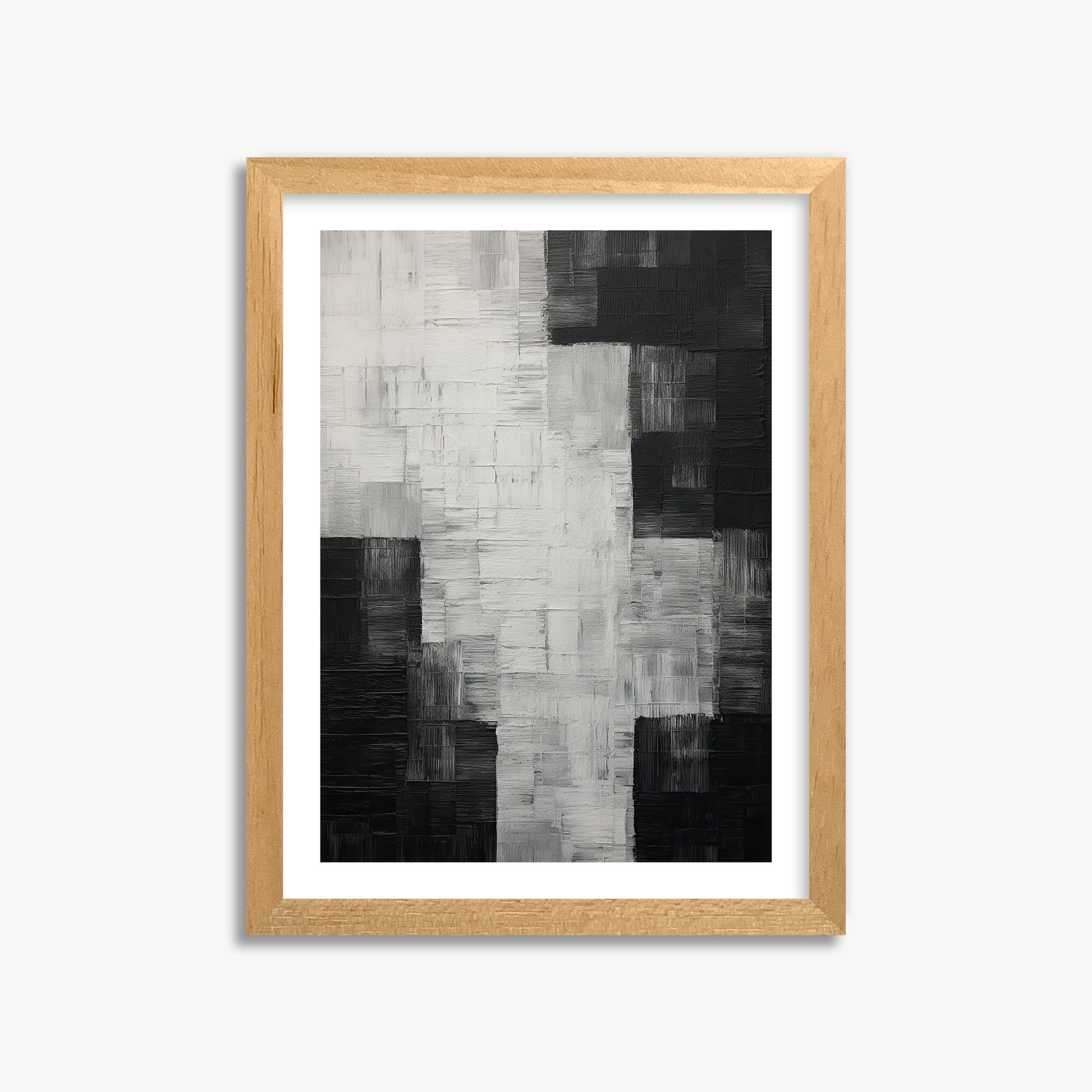 Monochrome Matrix, 30x40cm Oak Framed Art Reproduction