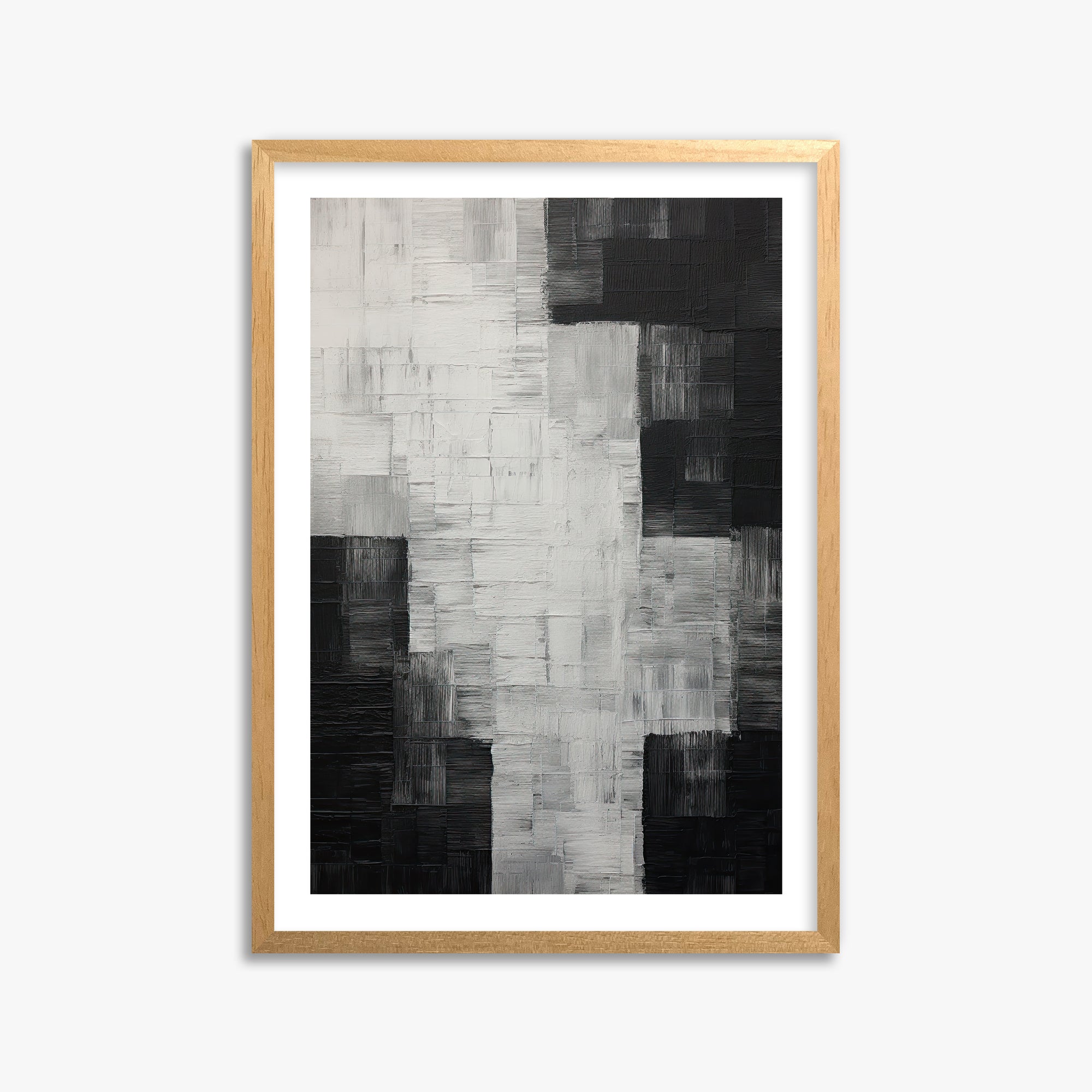 Monochrome Matrix, 50x70cm Oak Framed Art Reproduction