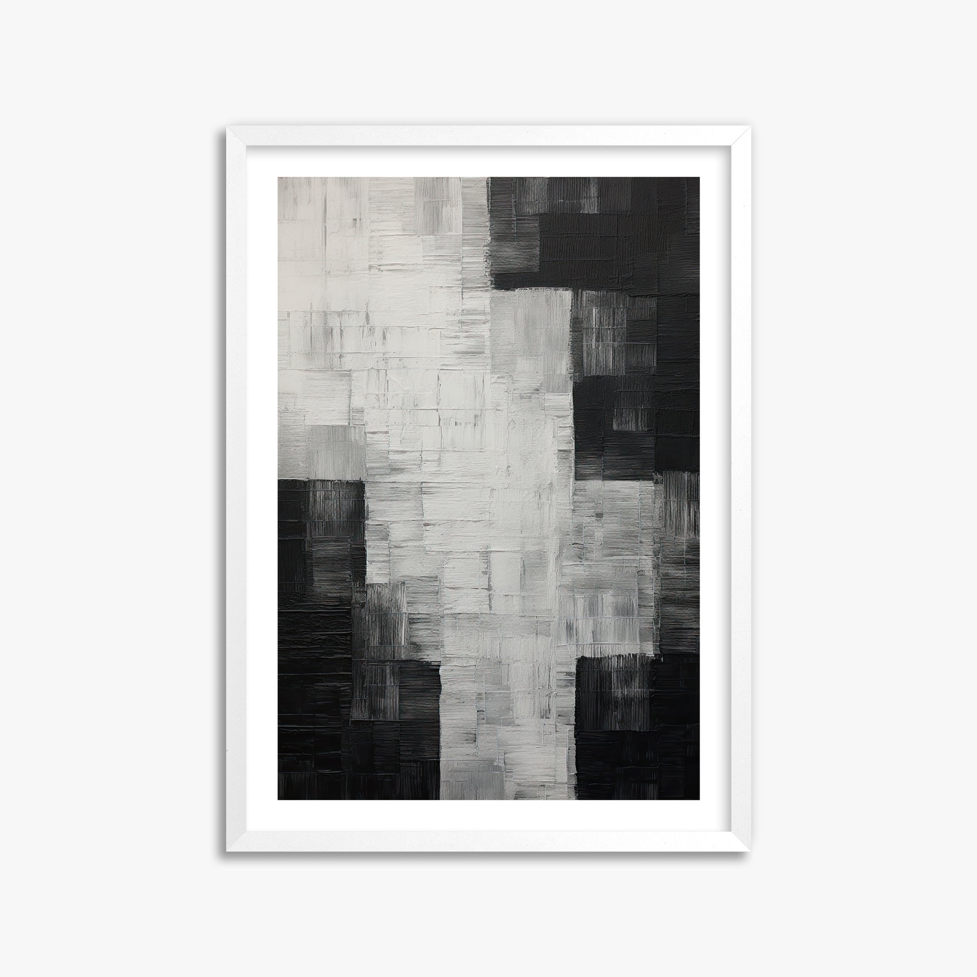 Monochrome Matrix, 50x70cm Whitek Framed Art Reproduction
