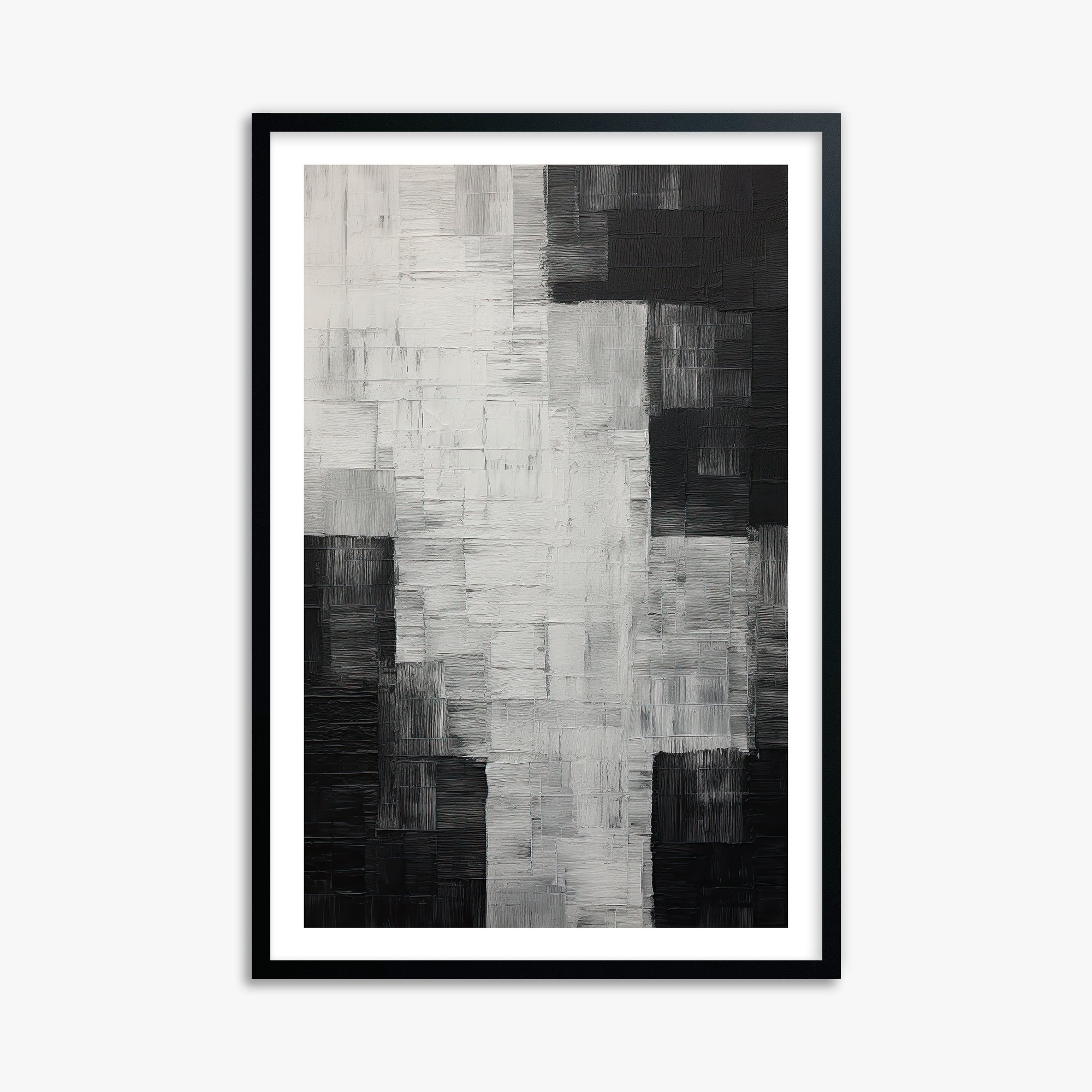 Monochrome Matrix, 61x91cm Black Framed Art Reproduction